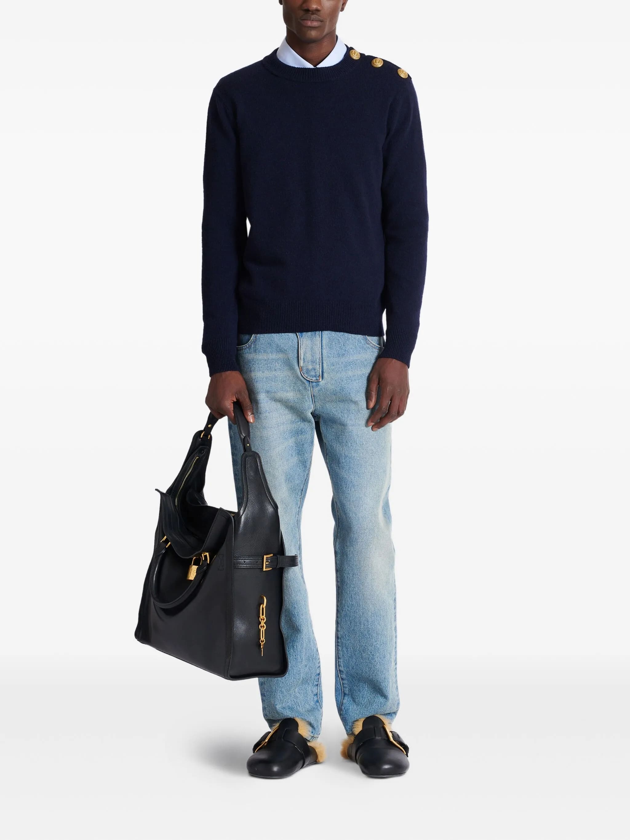 Dark Navy Classic Crew Neck Sweater
