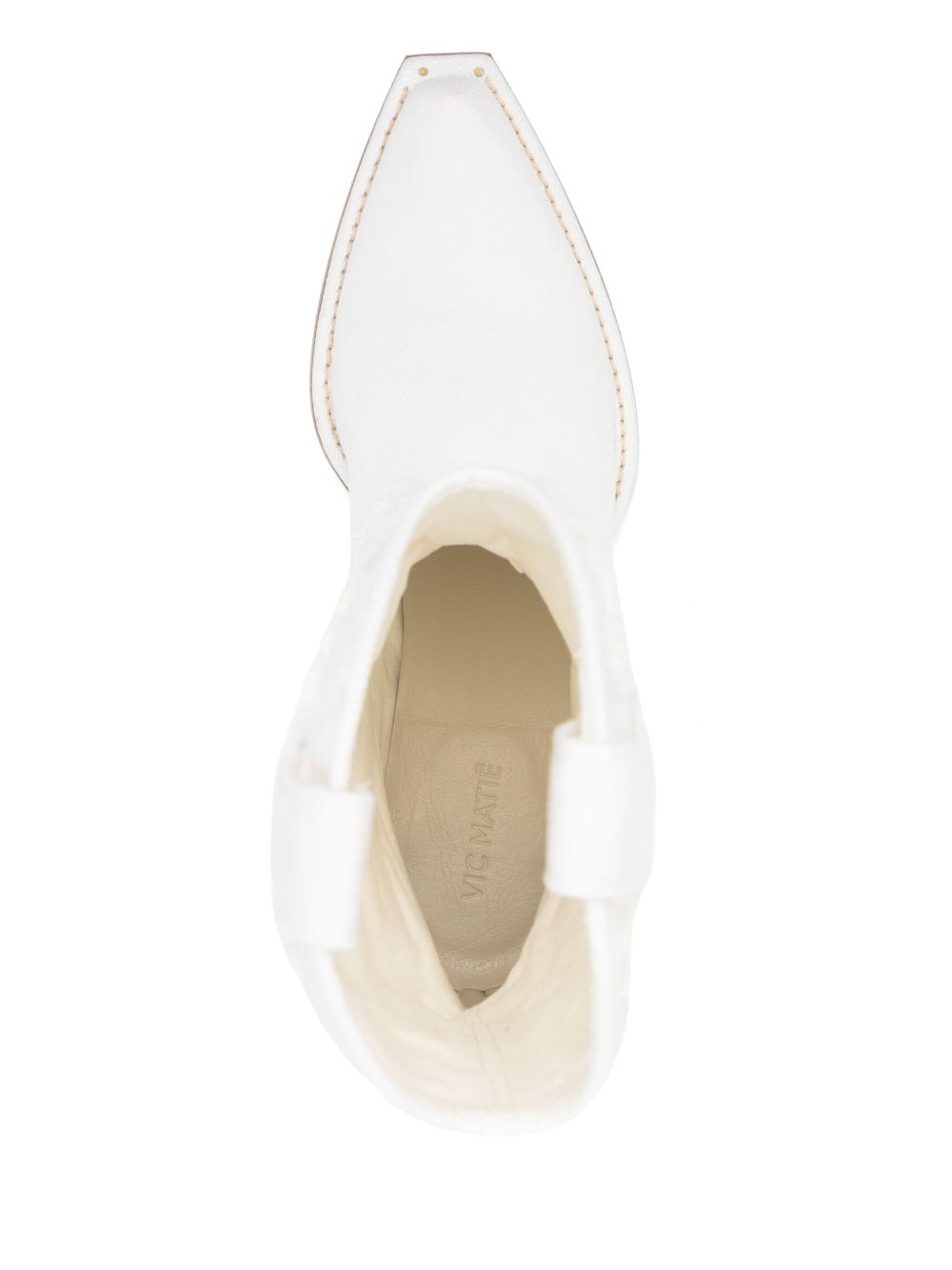 Intricately Textured White Boots