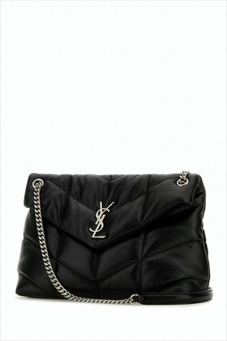 Quilted Lambskin Crossbody Bag with Chain Strap