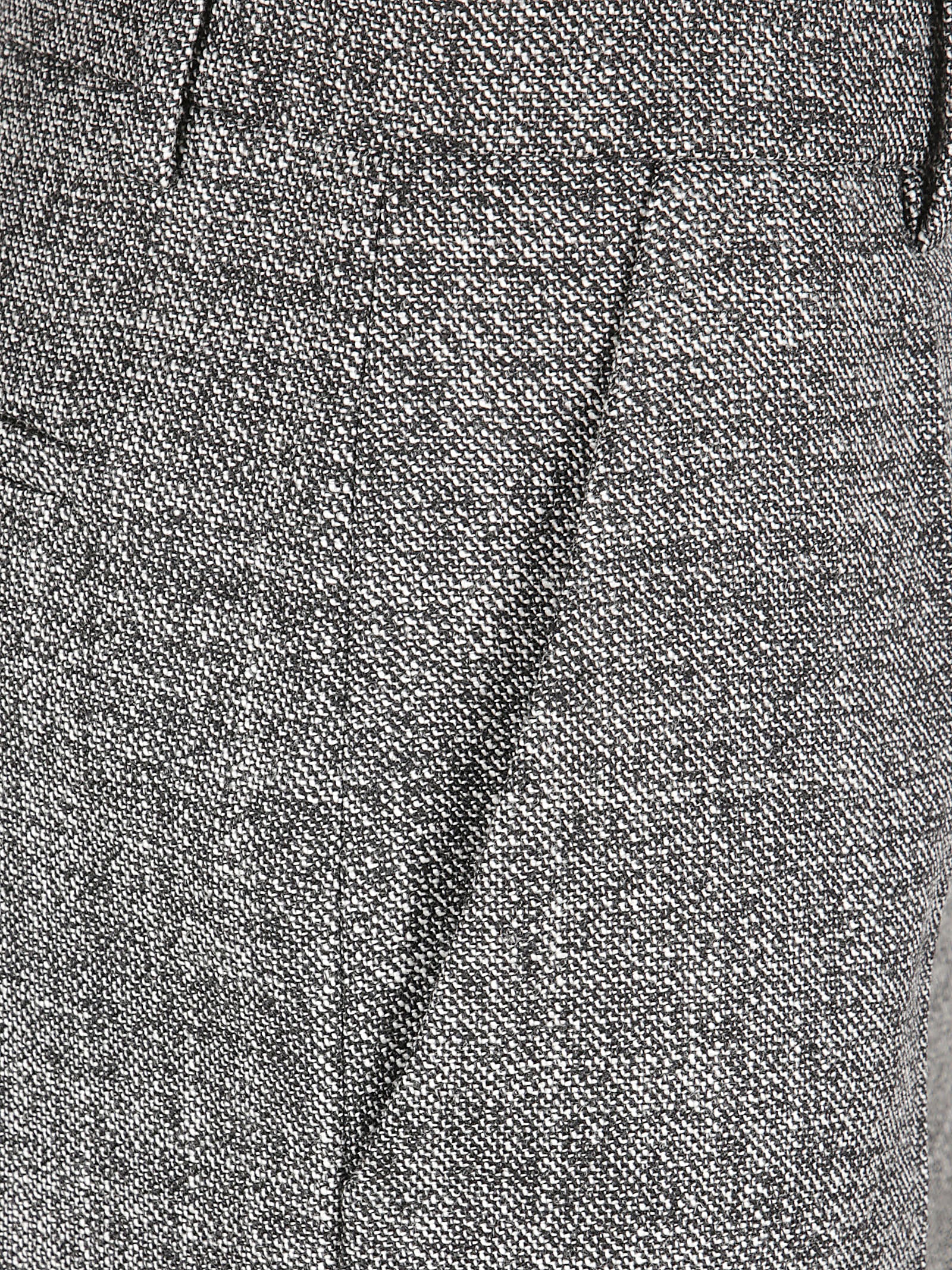 Flared White Trousers With Metal Closure