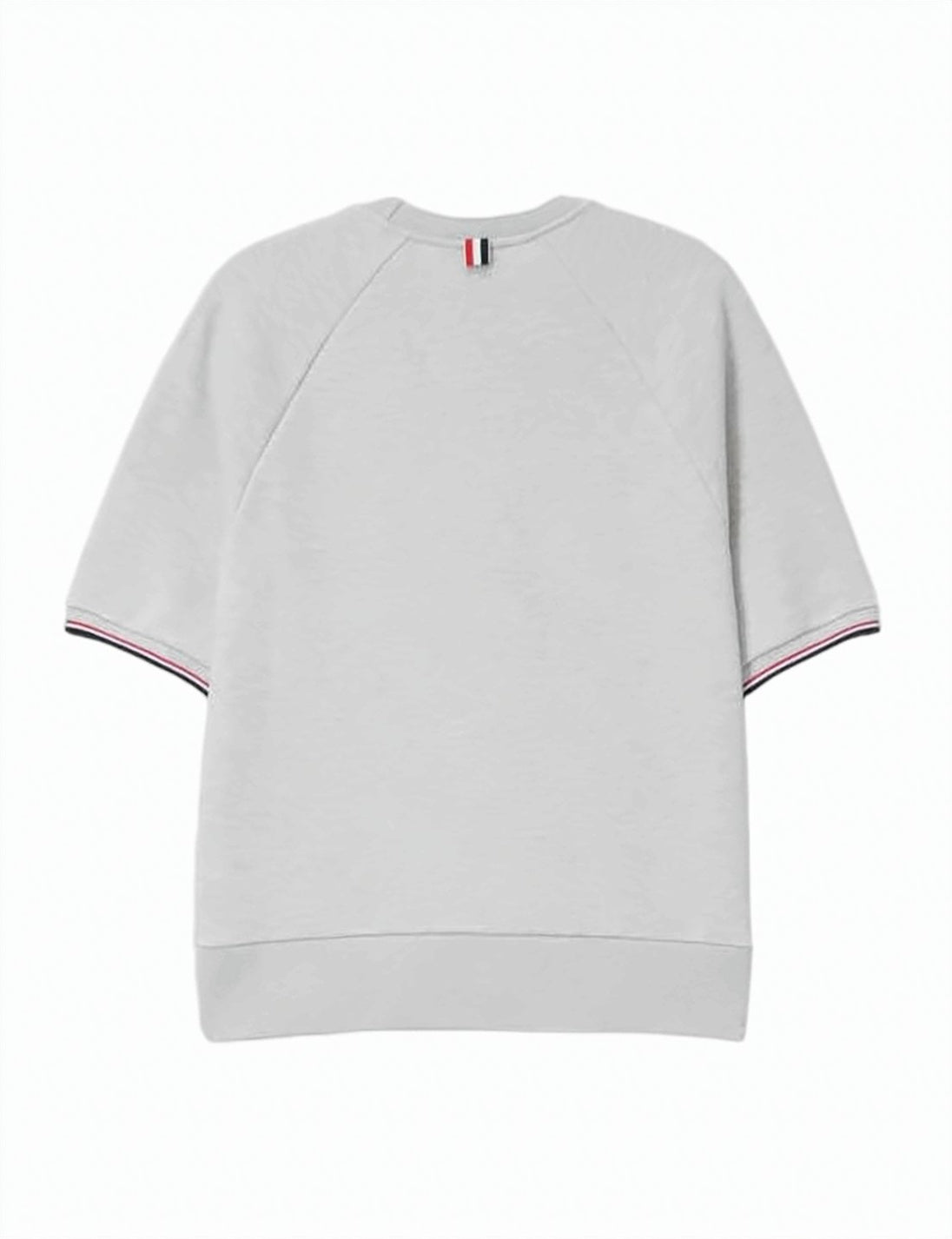 Short-Sleeved Sweatshirt-Style Top With Tricolor Accents