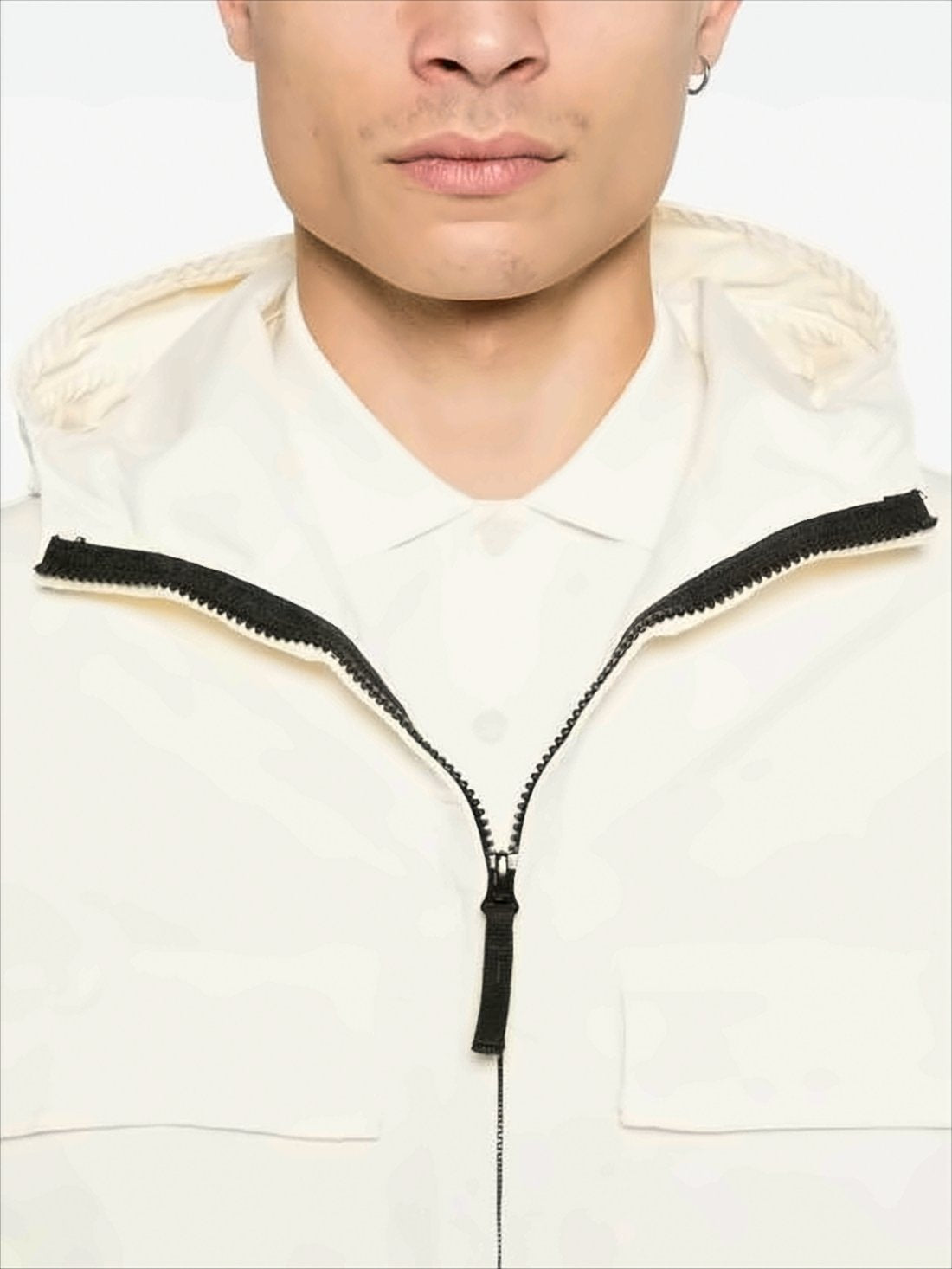 Lightweight Hooded Jacket with Distinctive Patch