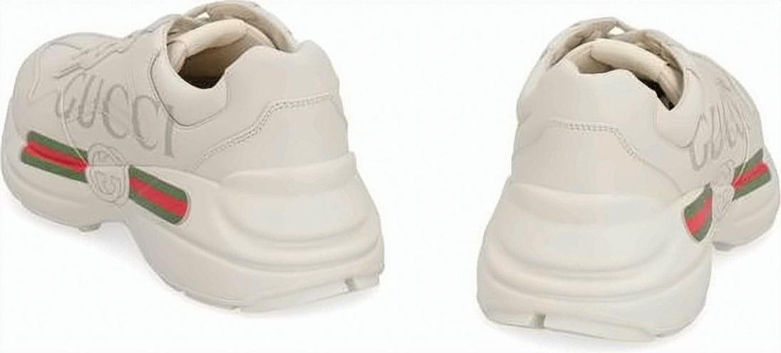 Cream Leather Sneakers with Iconic Stripe Detail