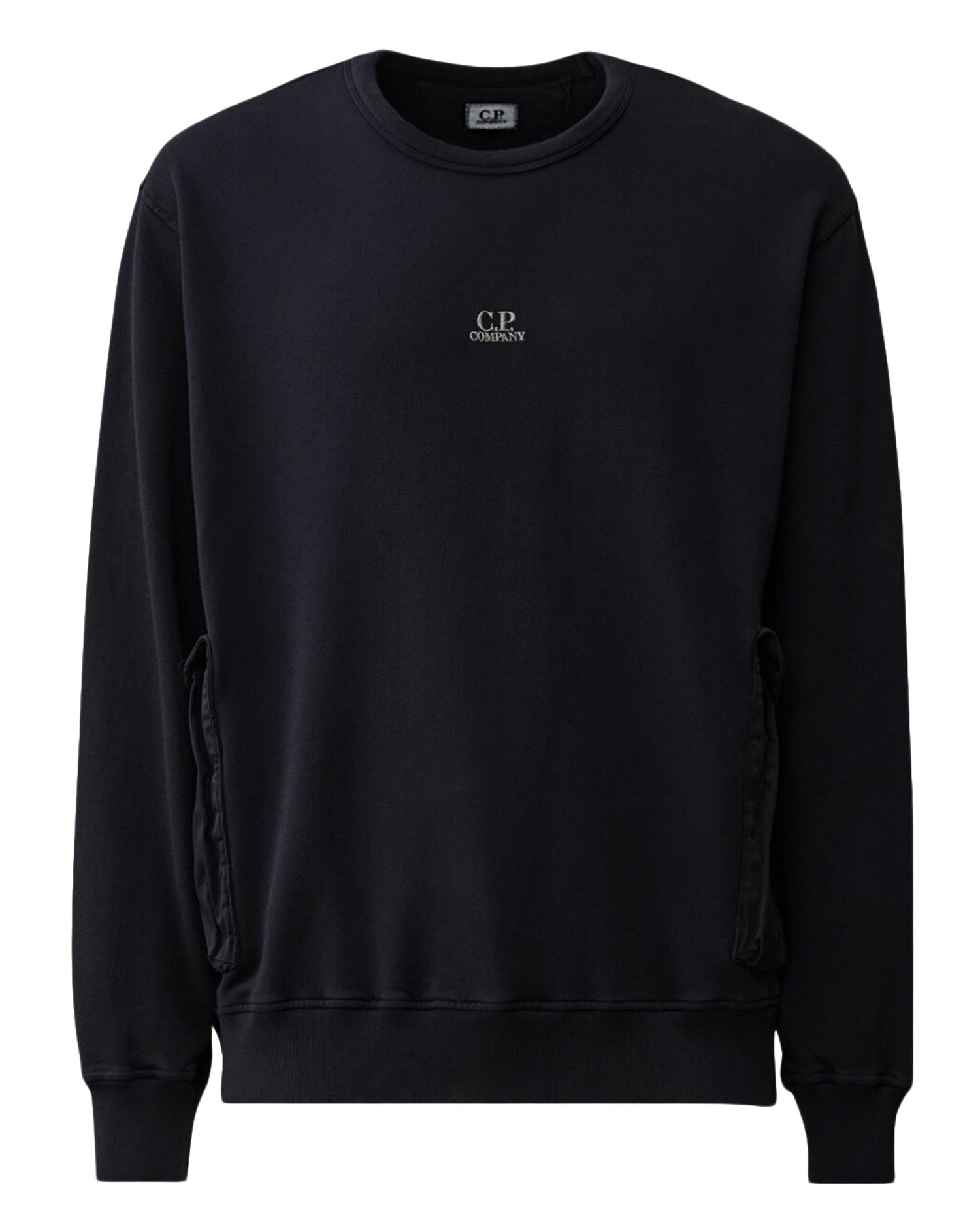 Long-Sleeve Crewneck Shirt With Textured Pockets