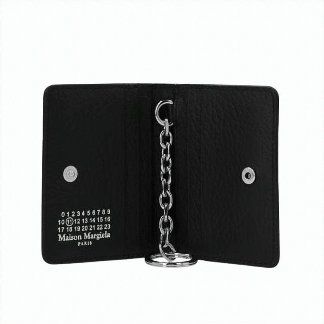 Rectangular Wallet in Textured Calf Leather