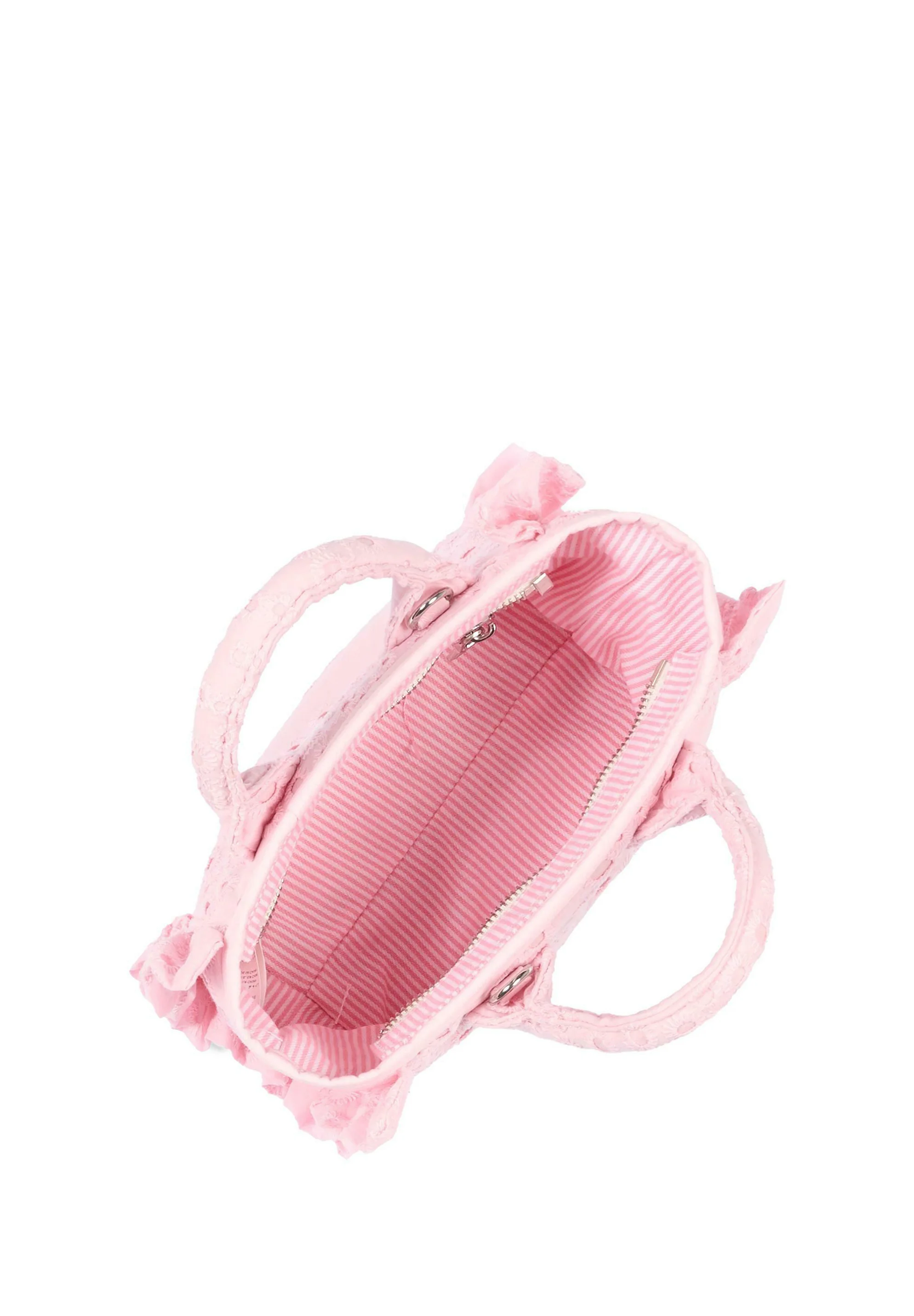 Delicate Eyelet Handbag with Ruffled Edges
