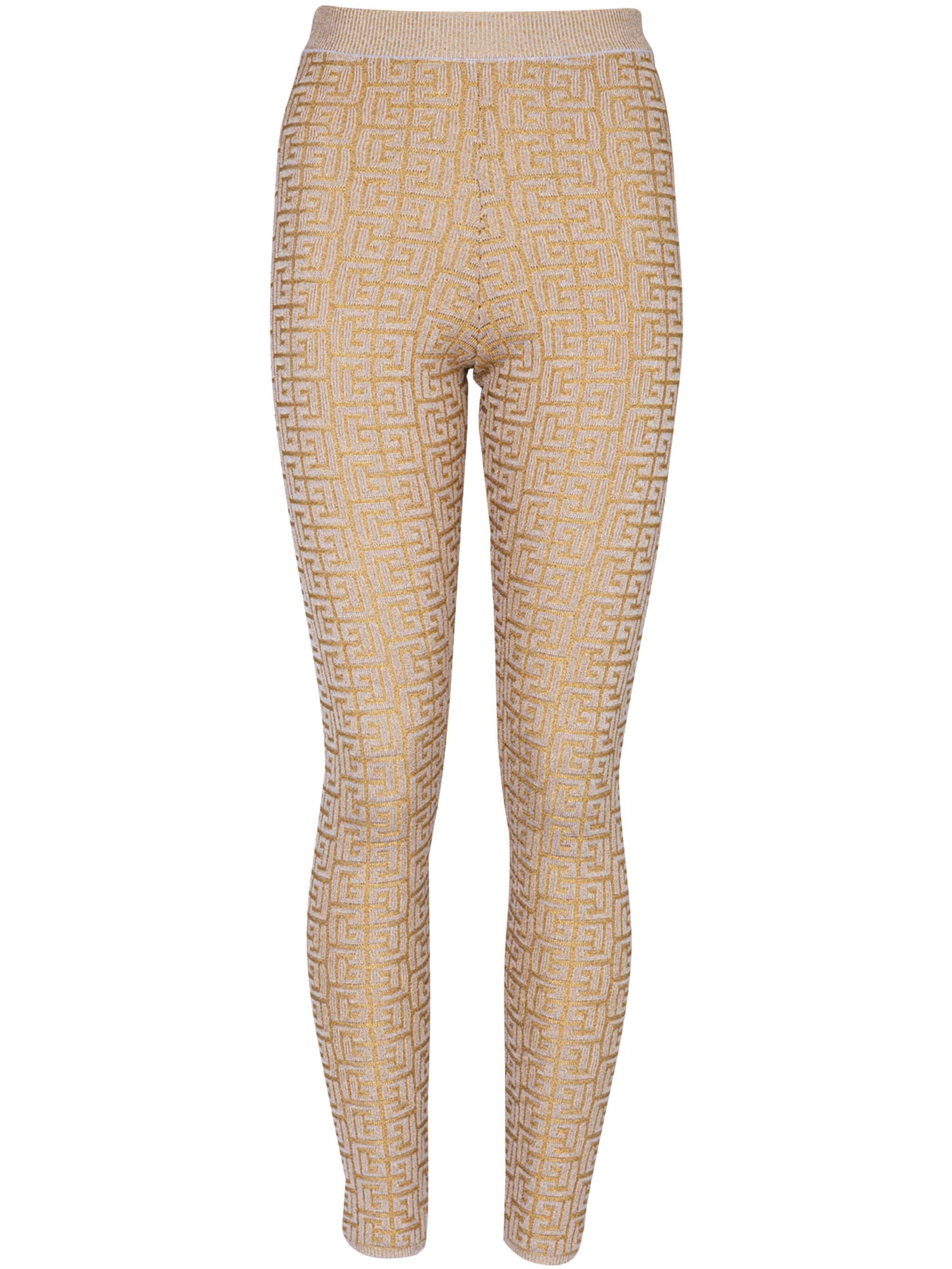 Neutral Leggings High-Waisted Knit Leggings