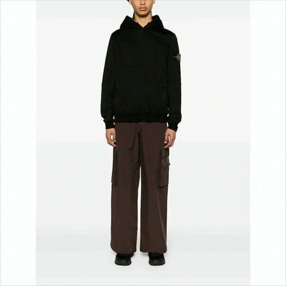 Black Hoodie with Distinctive Logo Patch
