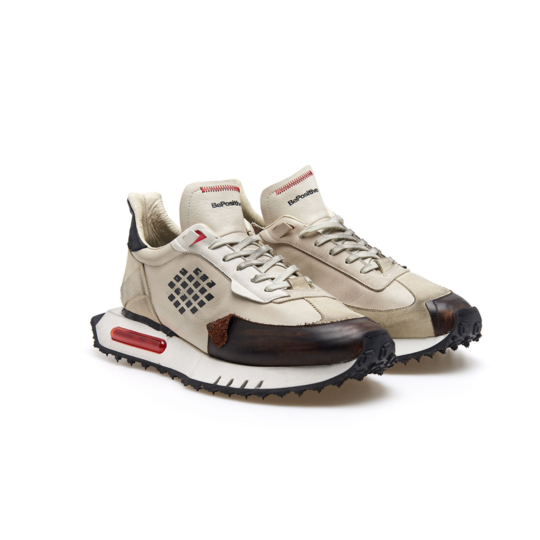 Space Race - Distressed Leather Sneakers