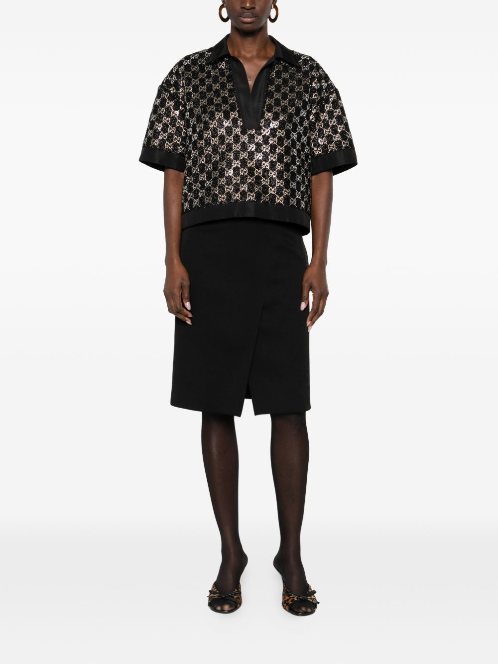 Cropped Top With Boxy Silhouette