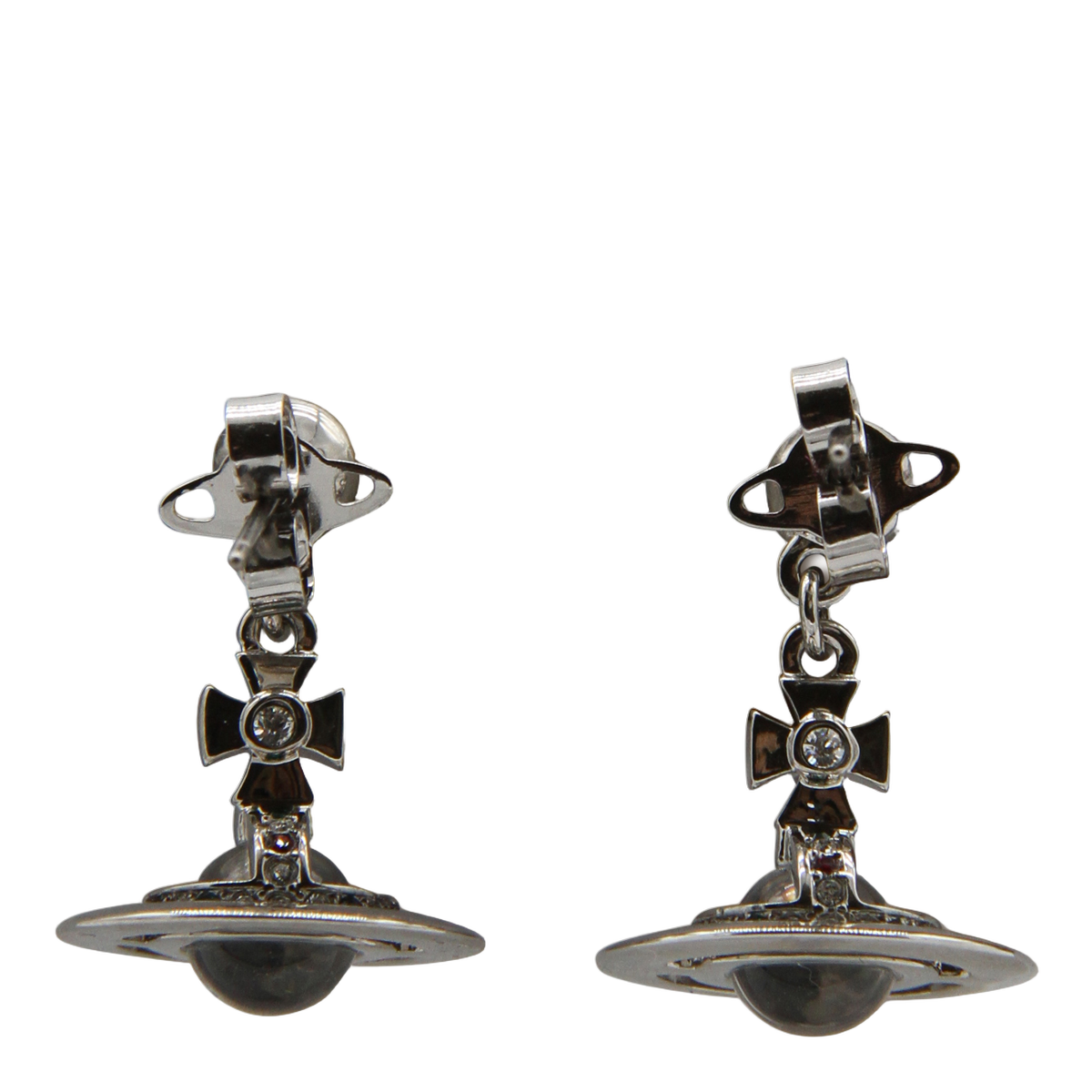 Platinum Brass And Metal Earrings