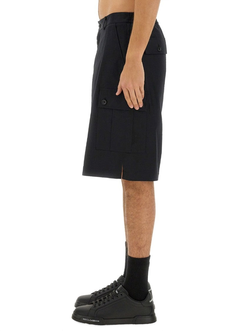 Cotton Cargo Bermuda Shorts
