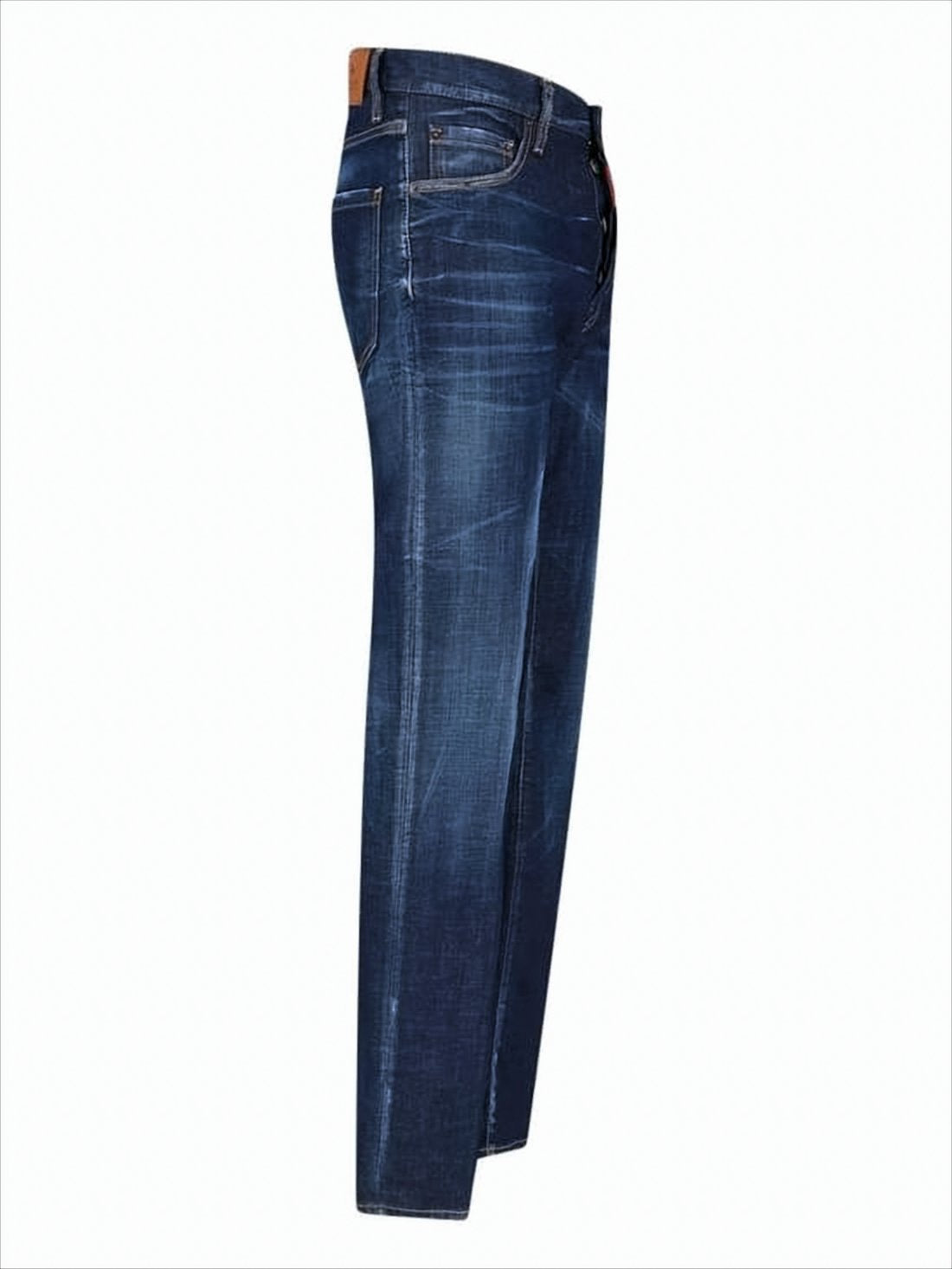 Slim-Fit Denim Pants with Five-Pocket Design