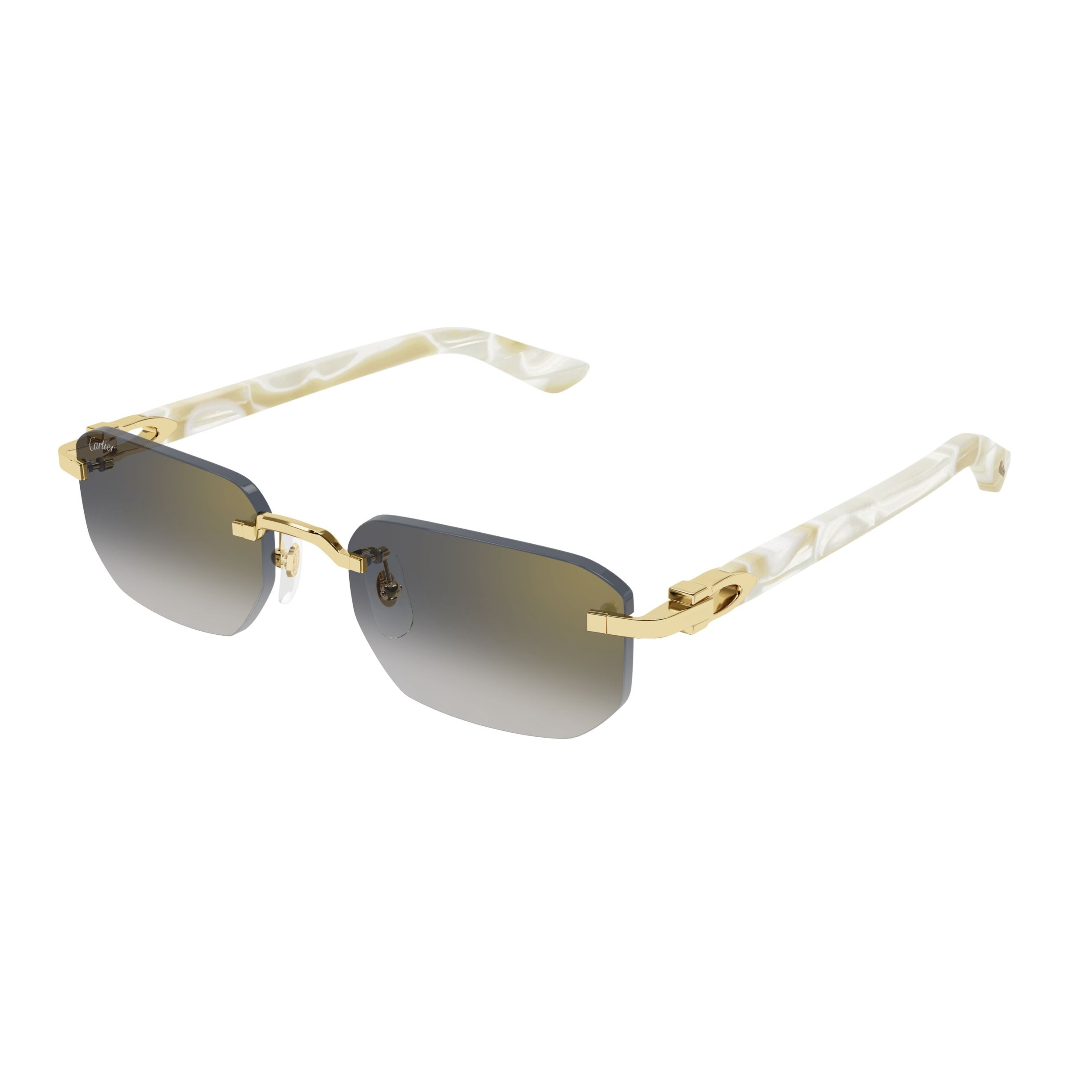 Rimless Sunglasses With Gradient Lenses And Link Detail
