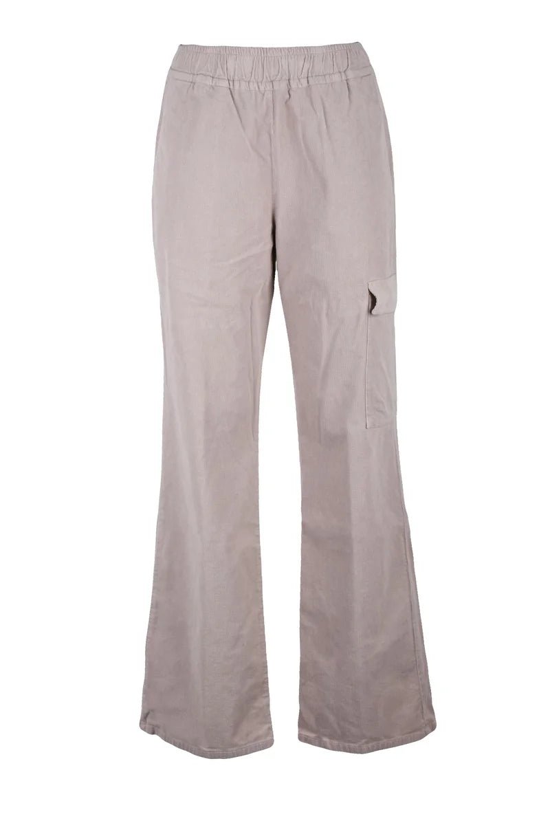 Velvet Pink Cargo Trousers