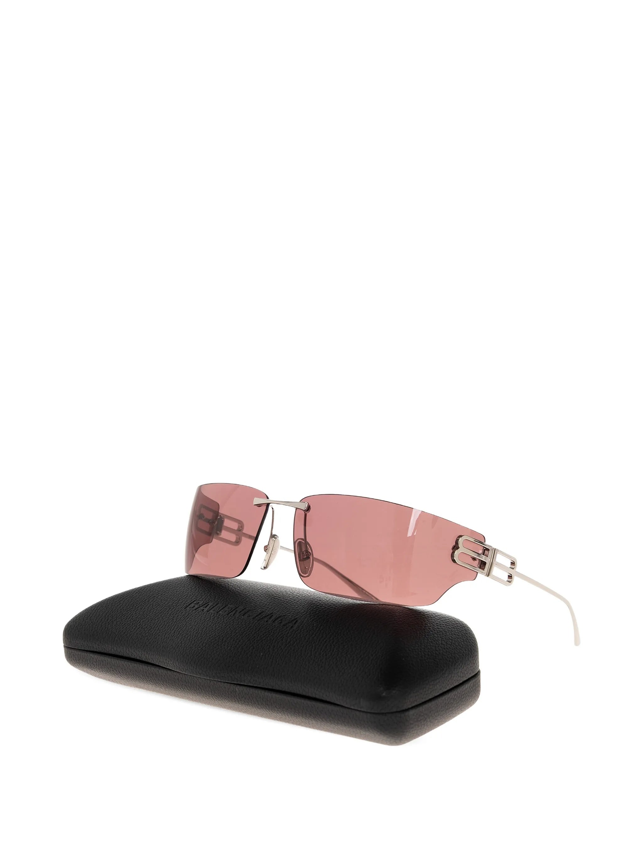 Pink Occhiali Rimless Rectangular Sunglasses