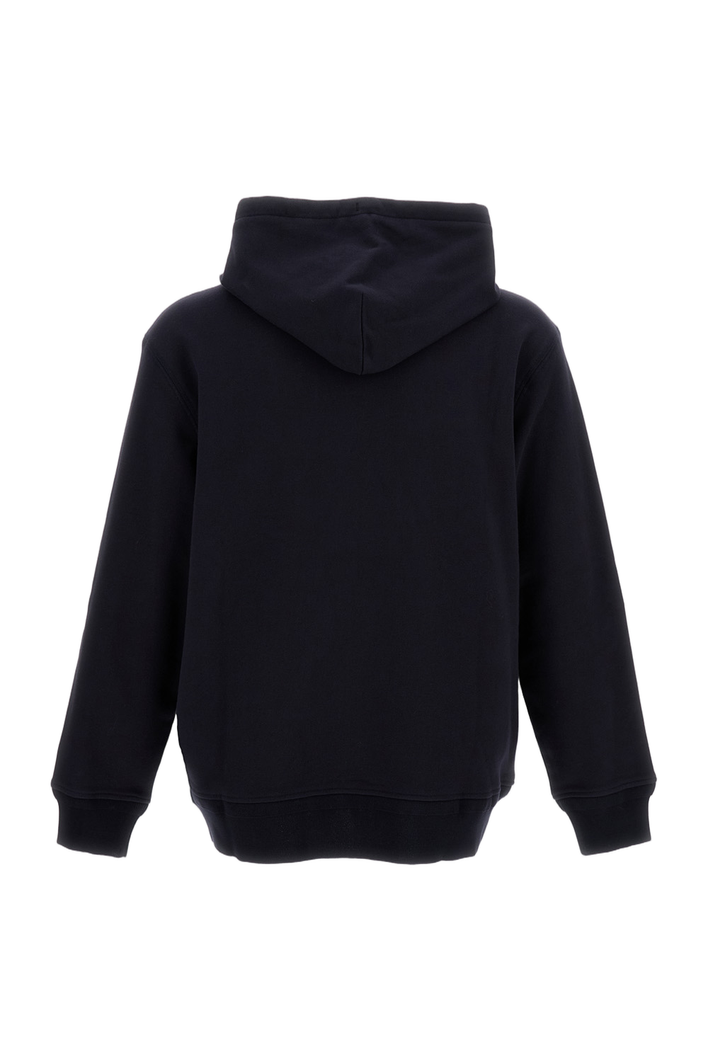 Diagonal Raised Fleece Zip Hoodie with Logo Detail
