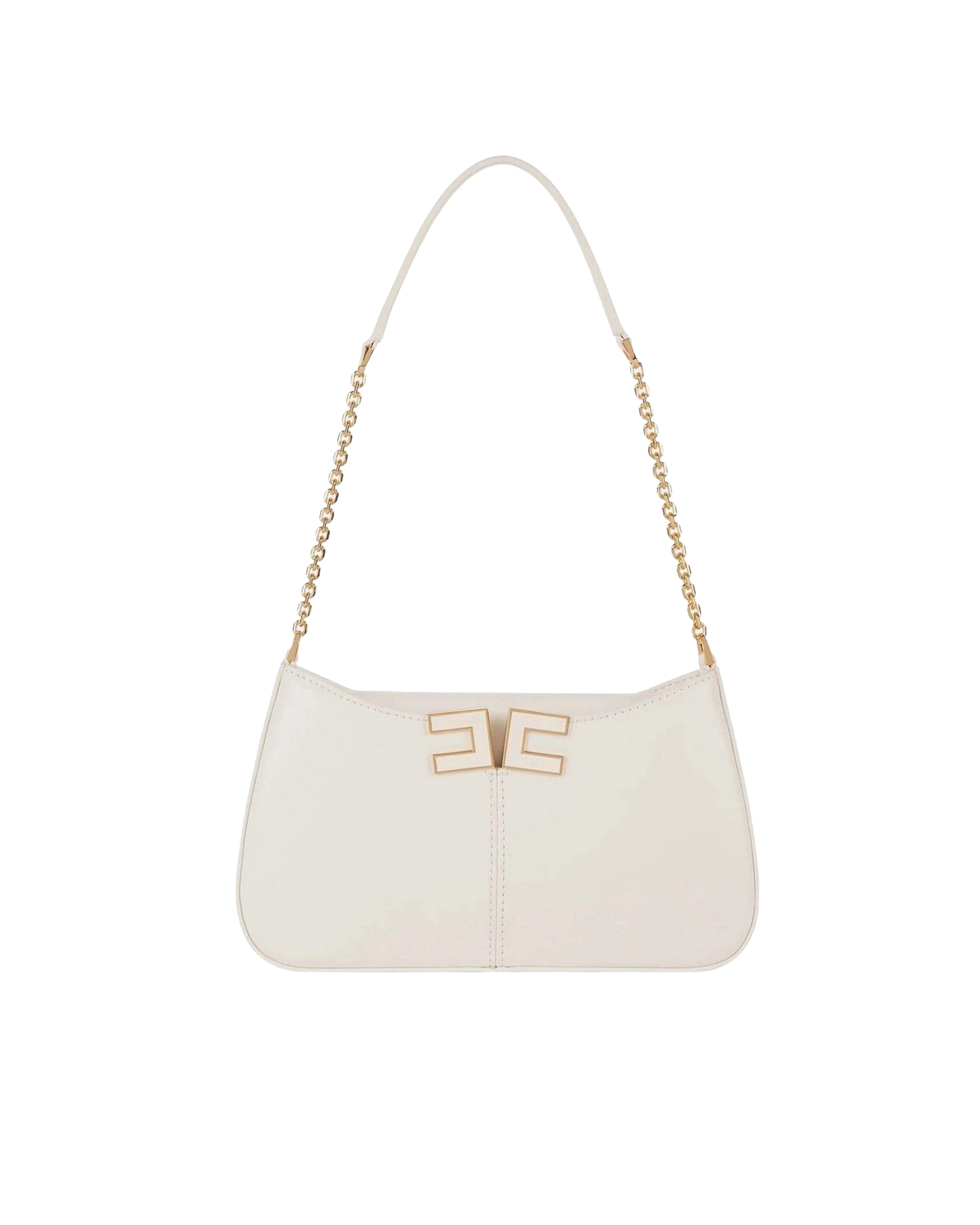 V-Cut Shoulder Bag With Gold Logo Detail