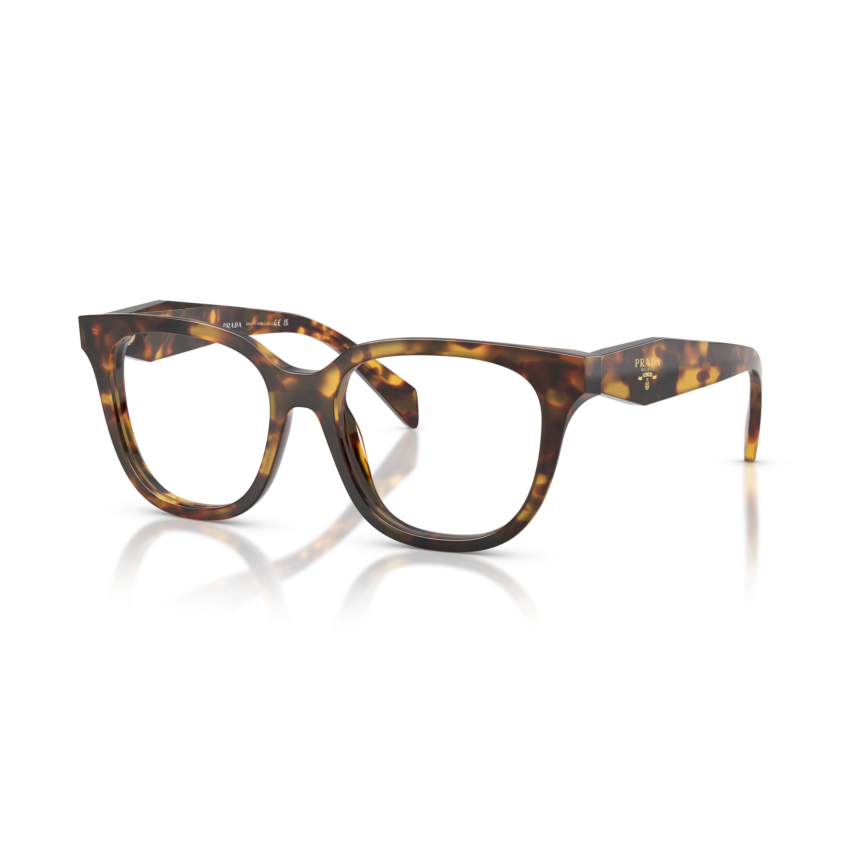 0pr C11v Classic Tortoiseshell Square Frame Eyeglasses