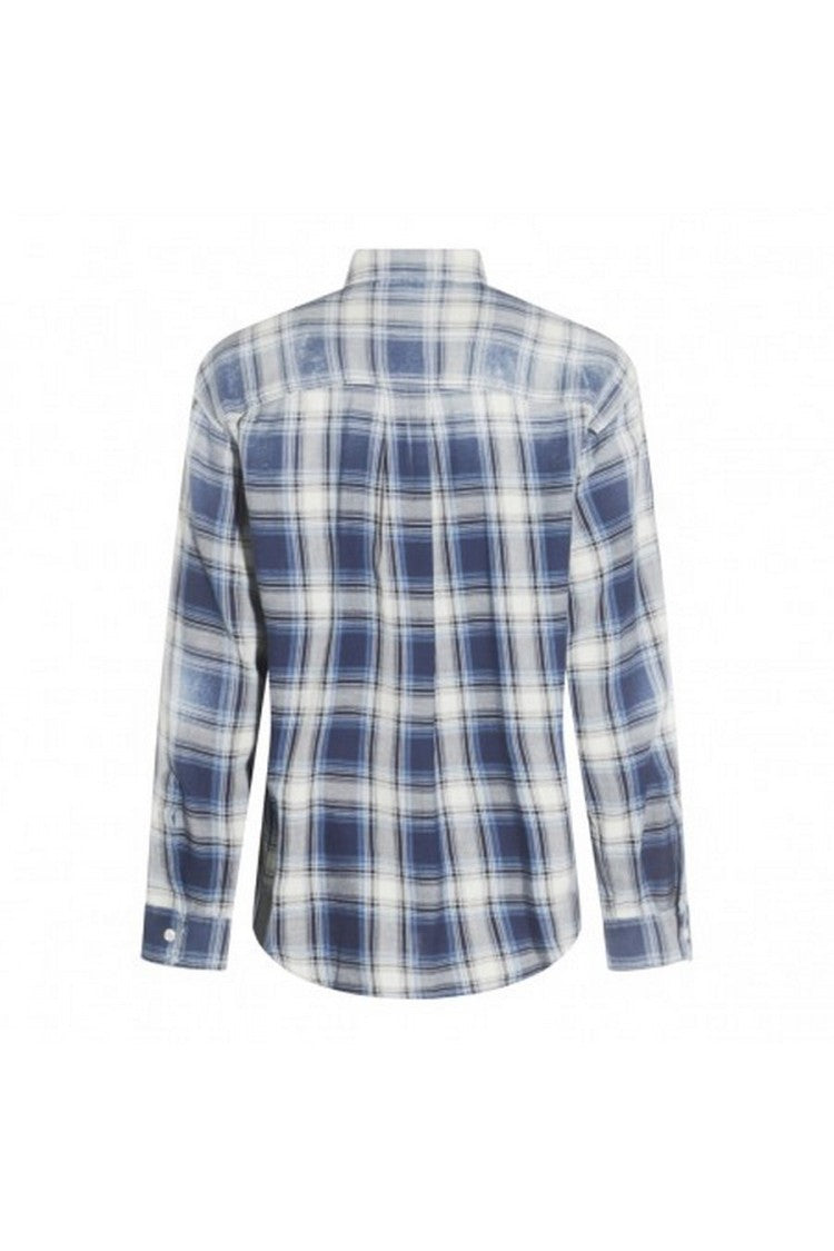 Classic Plaid Cotton Shirt With Button-Down Collar