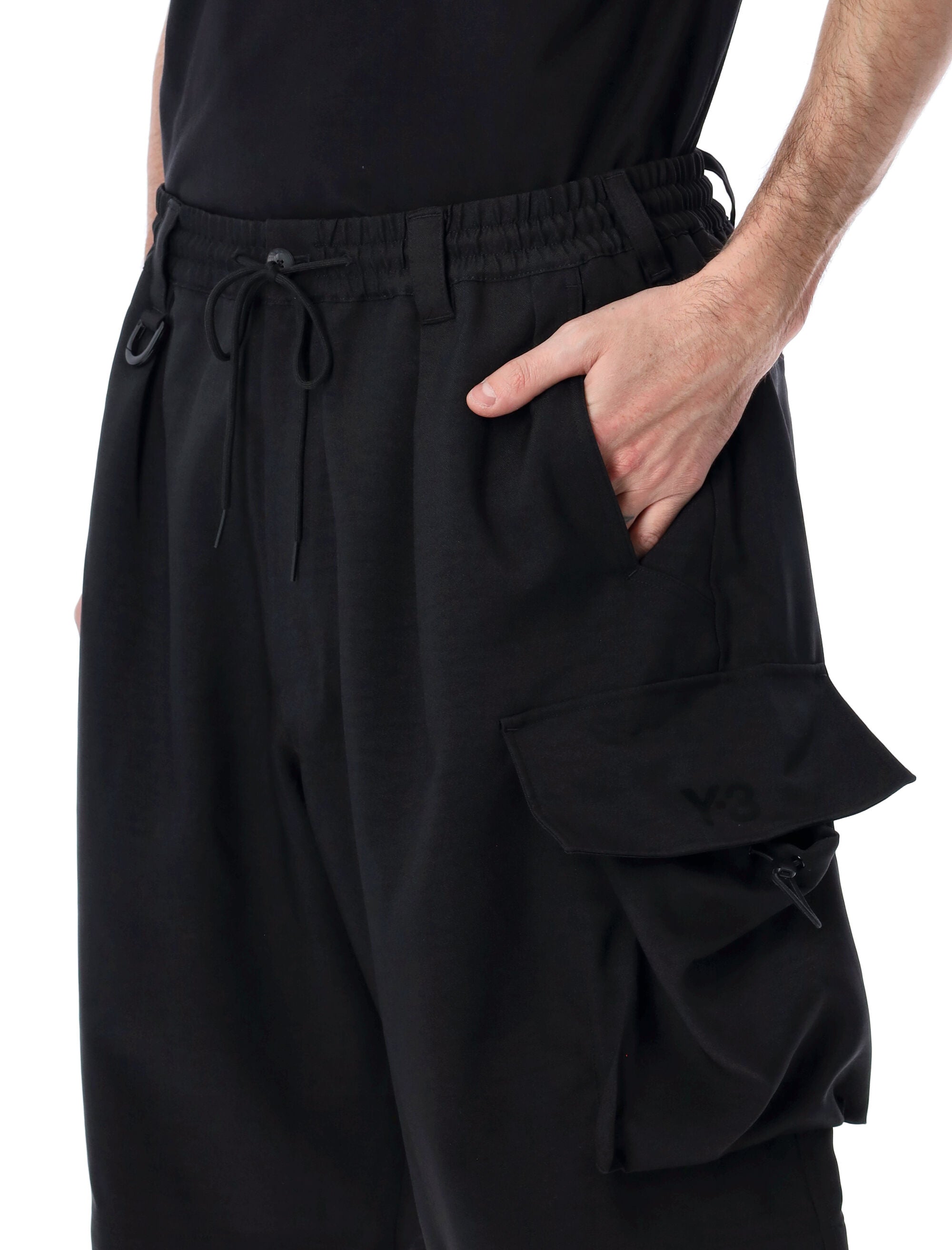 Sport Uniform Cargo Shorts with Elasticated Waistband and Flap Pockets