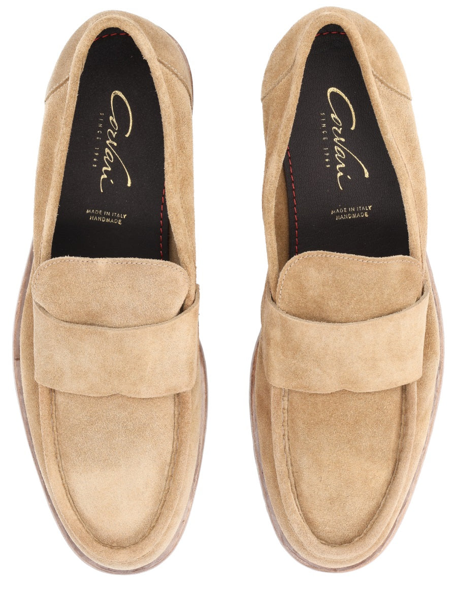Brown Suede Loafers With Red Soles