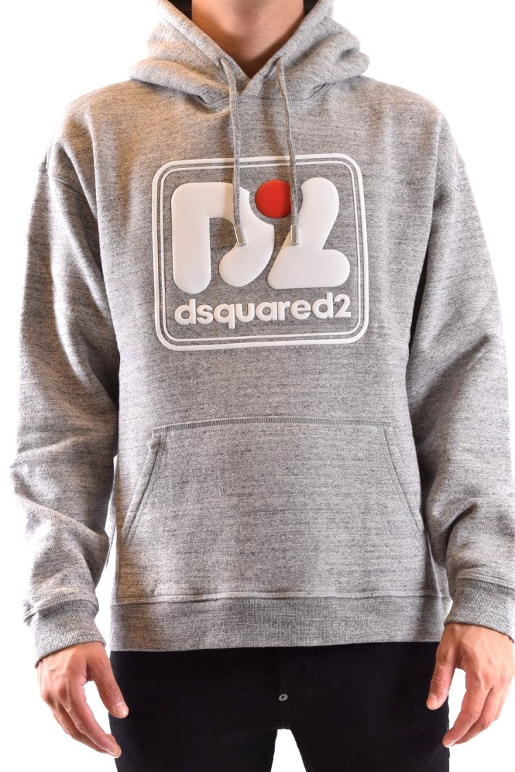 Heathered Grey Hooded Sweatshirt