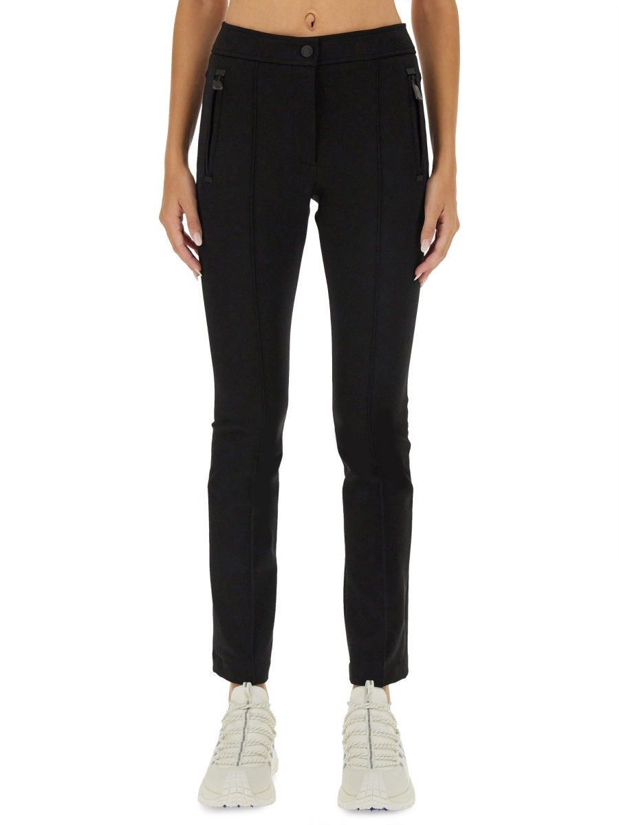 Slim Fit Pants With Logo Detail And Zippered Pockets