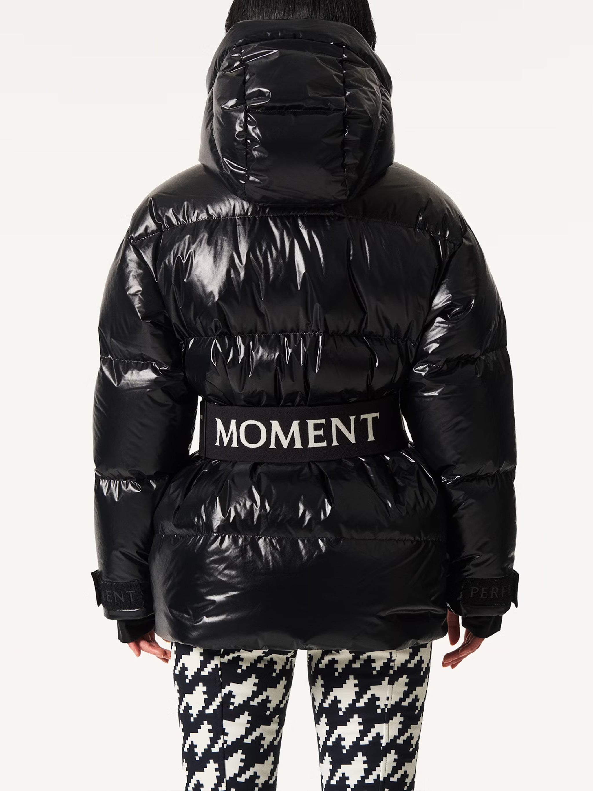 Black Cortina Ski Glossy Puffer Parka