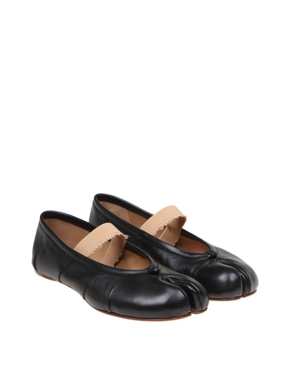 Tabi Ballerina With Leather Elastic