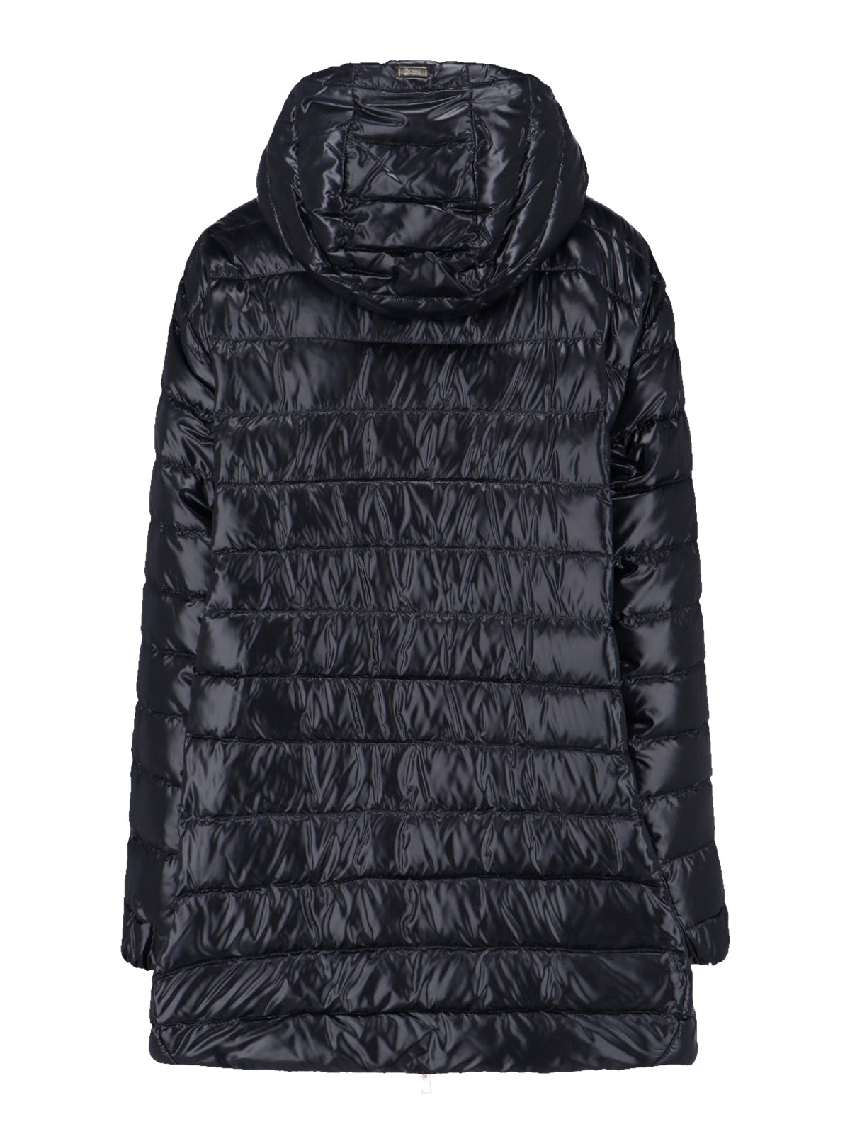 Sleek Black Jacket With High Collar And Zip Closure
