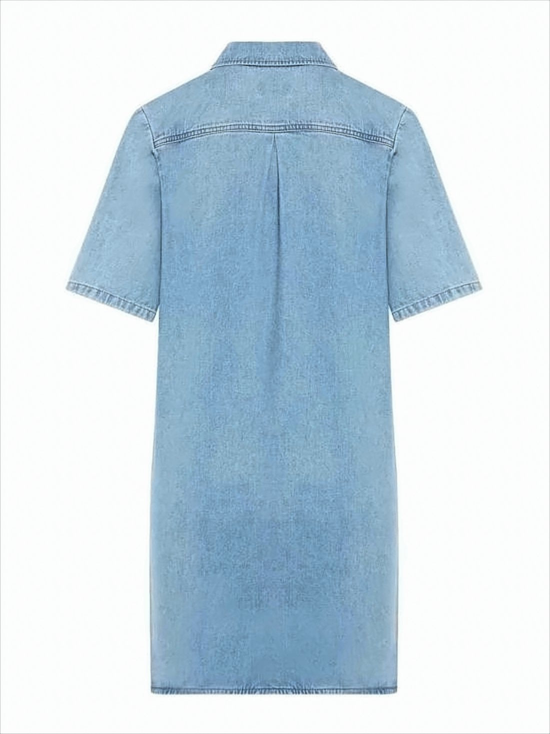 Light Blue Denim Midi Dress