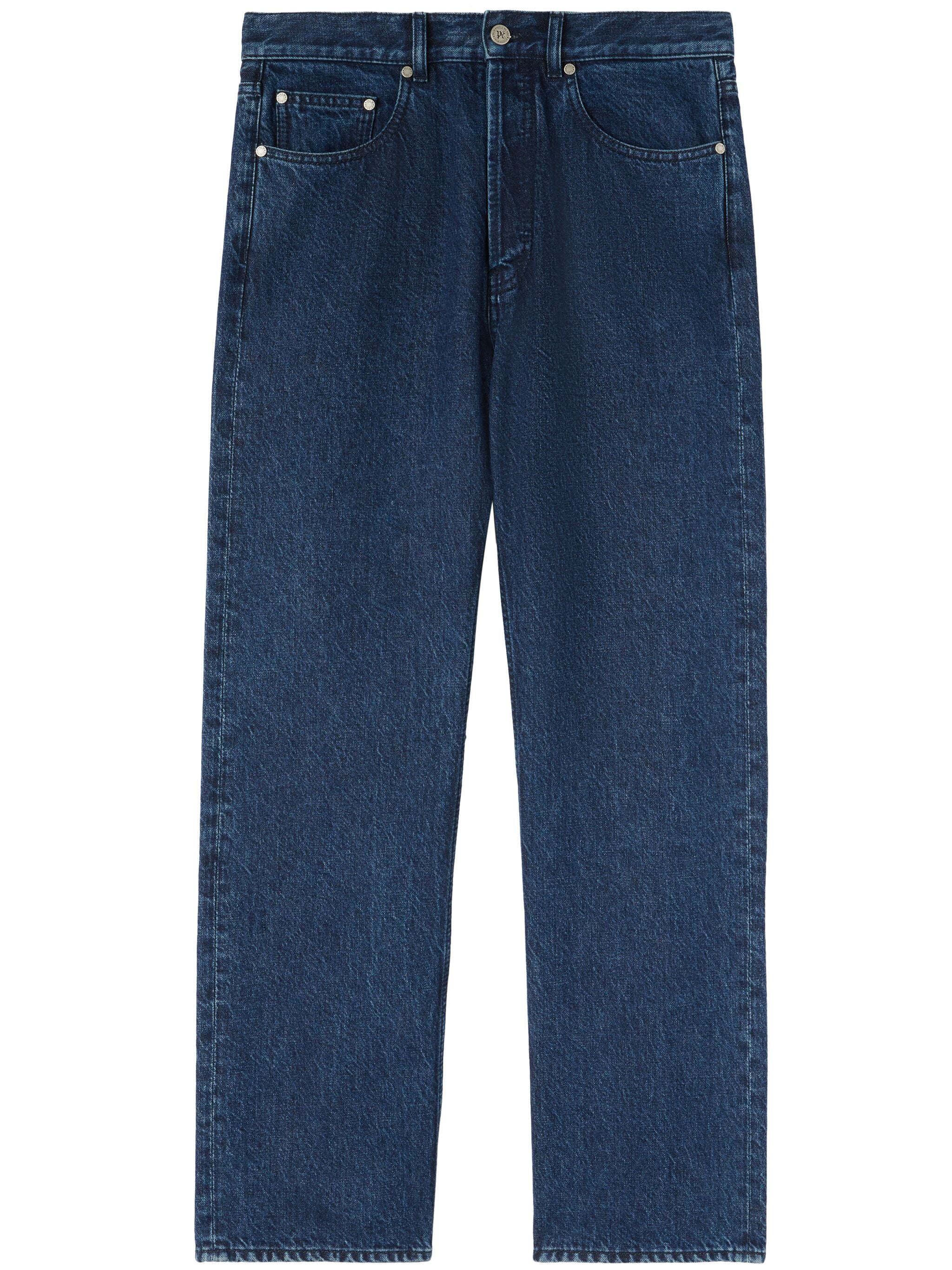Dark Blue Classic Logo Cotton Denim Jeans
