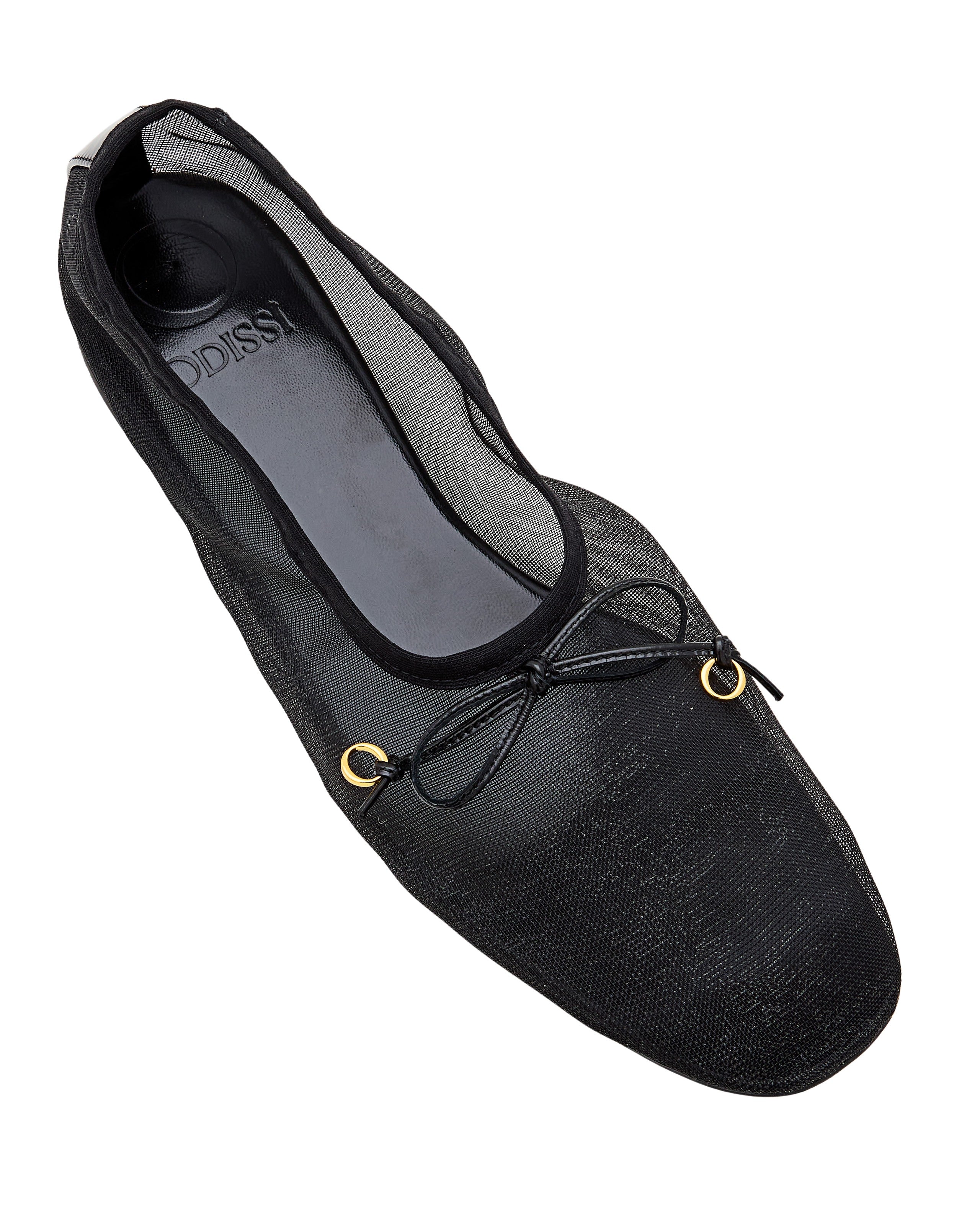 Square Toe Ballerina Flats With Bow Detail