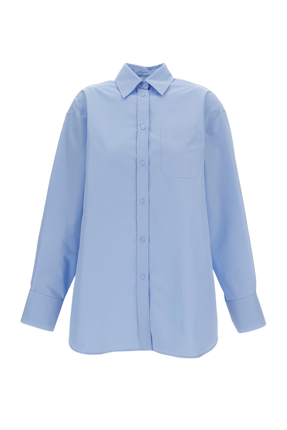 Light Blue Nespola Cotton Shirt Dress