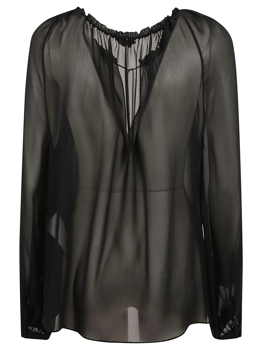 Sheer Black Silk Shirt