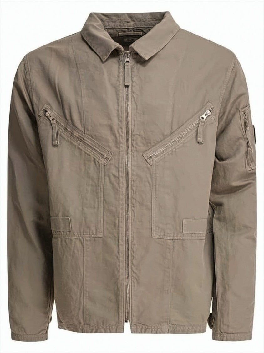 Lightweight Cotton-Linen Jacket with Classic Collar