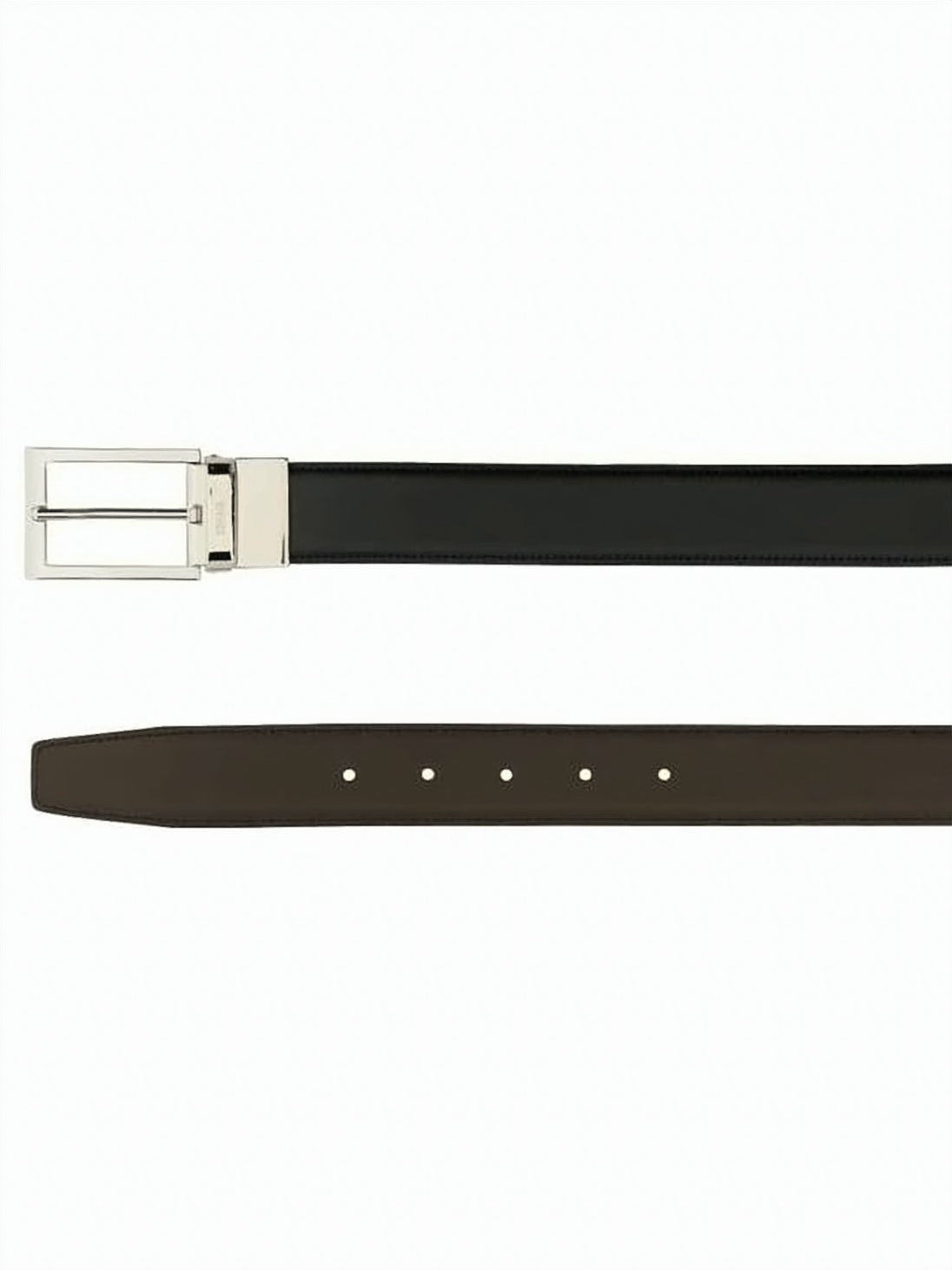 Reversible Leather Belt with Polished Finish
