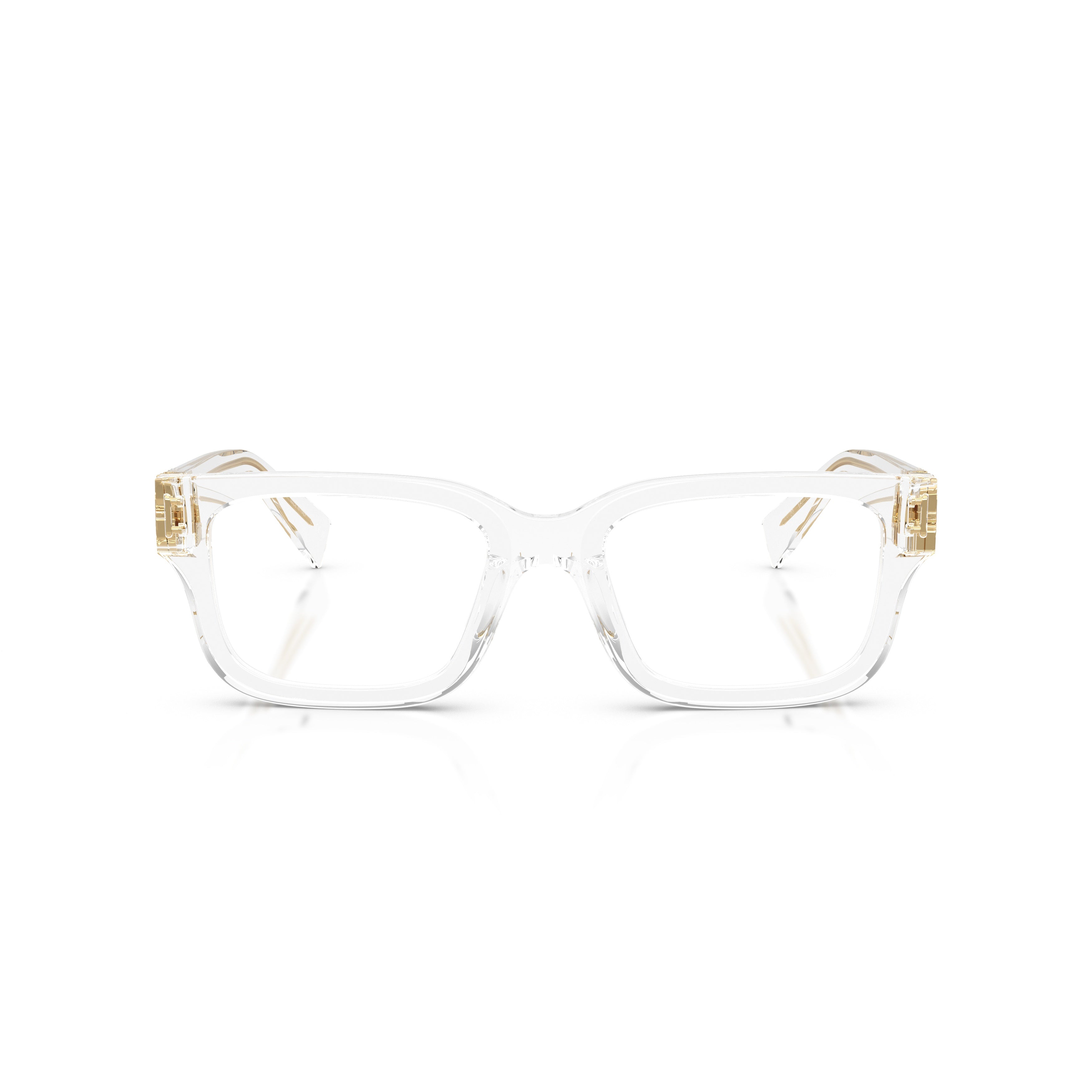 0mu 02yv Transparent Acetate Square Frame Eyeglasses
