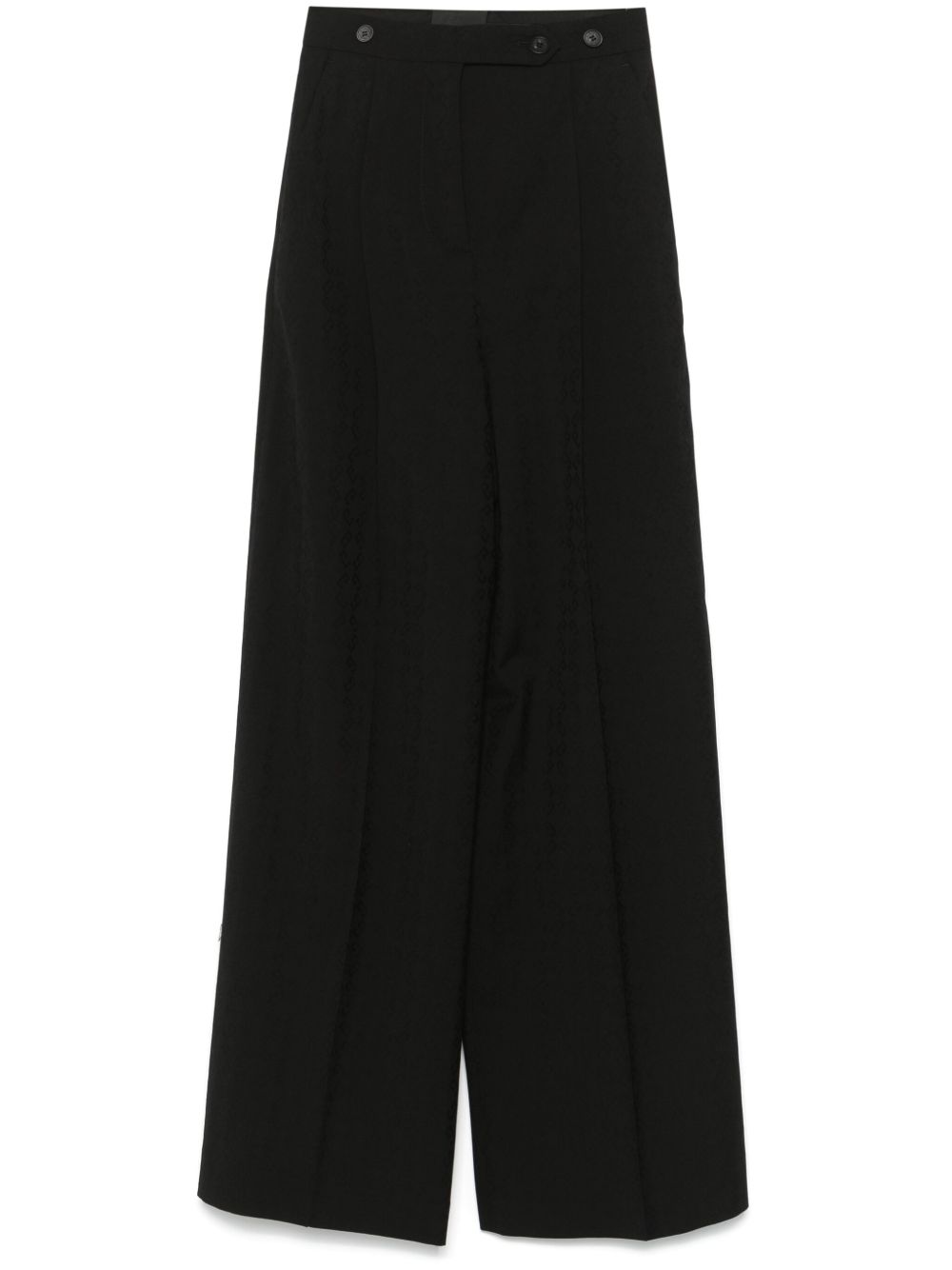 Pleated Wide-Leg Trousers