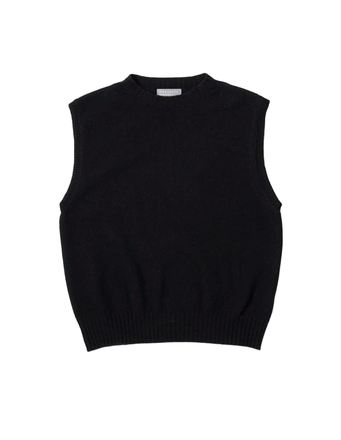 Sleek Sleeveless Knit Vest with Ribbed Hem
