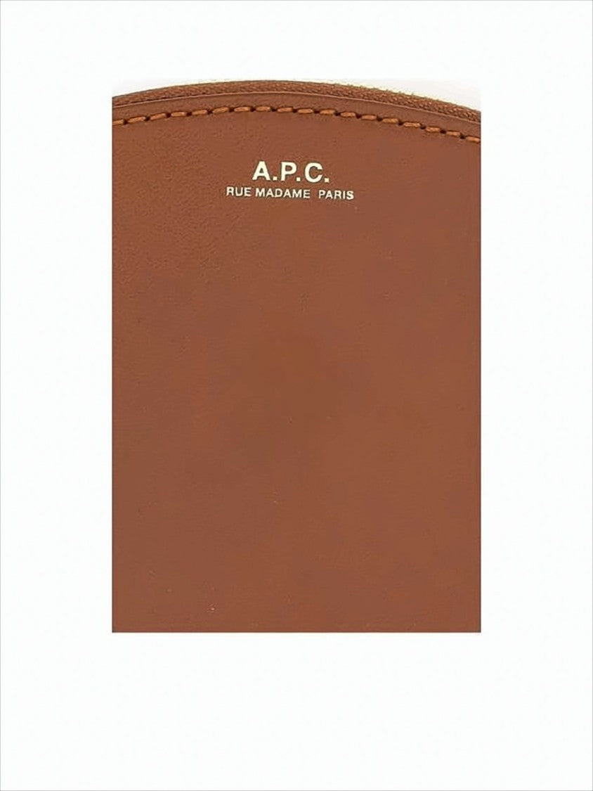 Semi-Circular Cowhide Leather Wallet