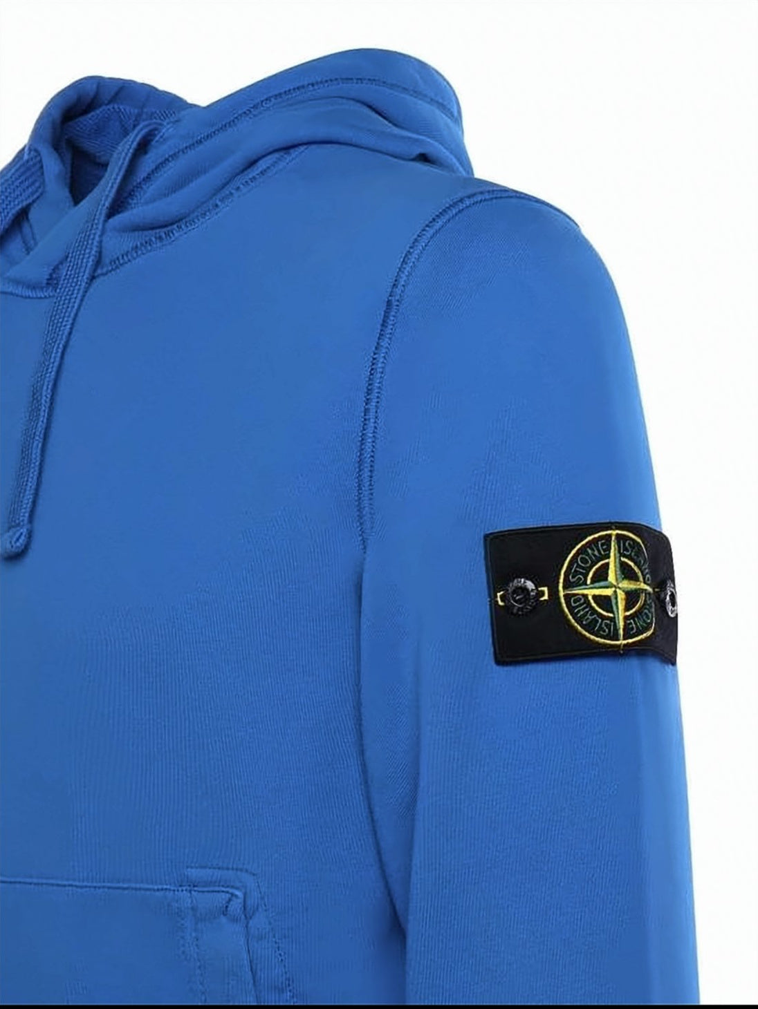 Dynamic Blue Cotton Hoodie
