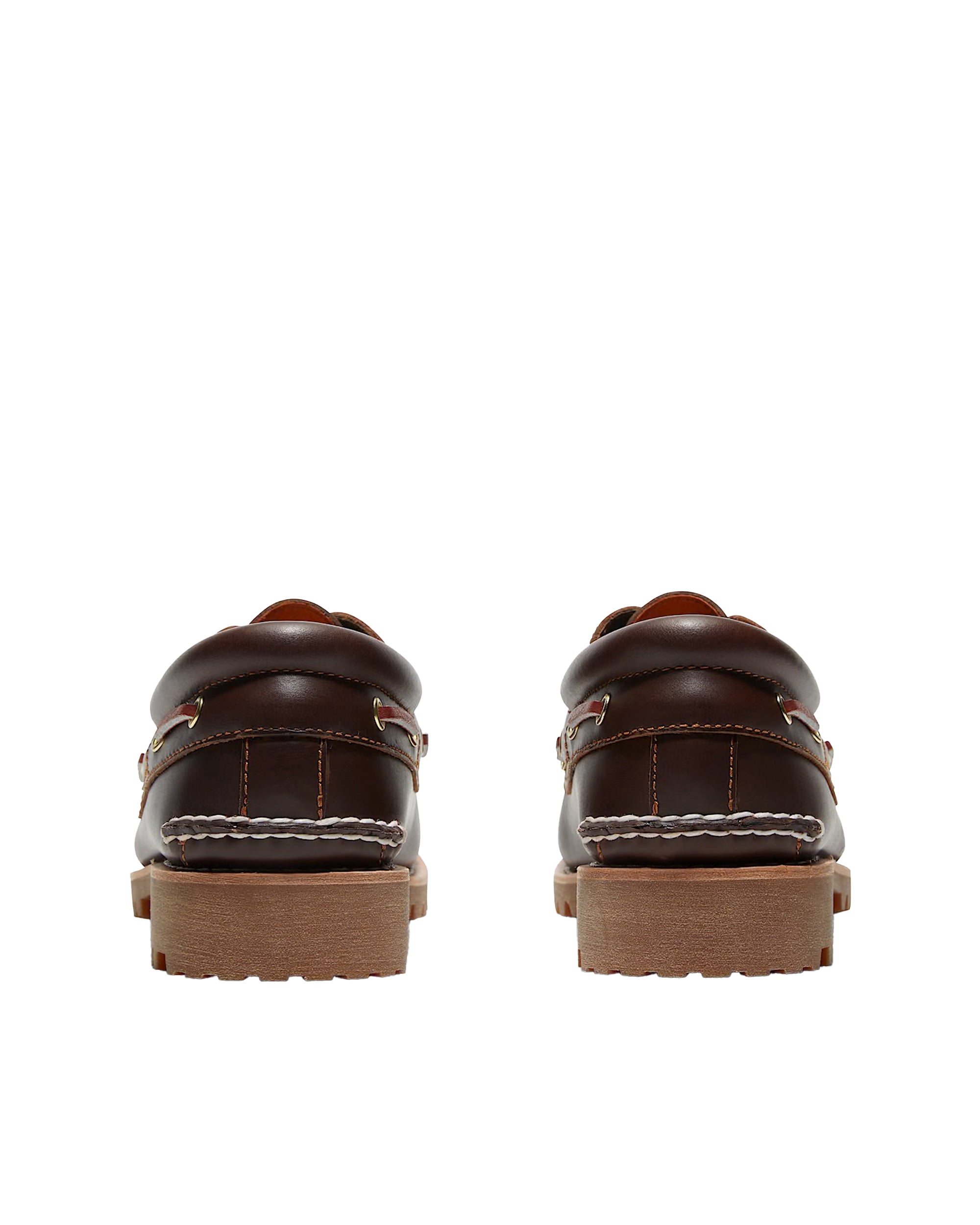 Authentic 3-Eye Lug Handsewn Brown Boat Shoes