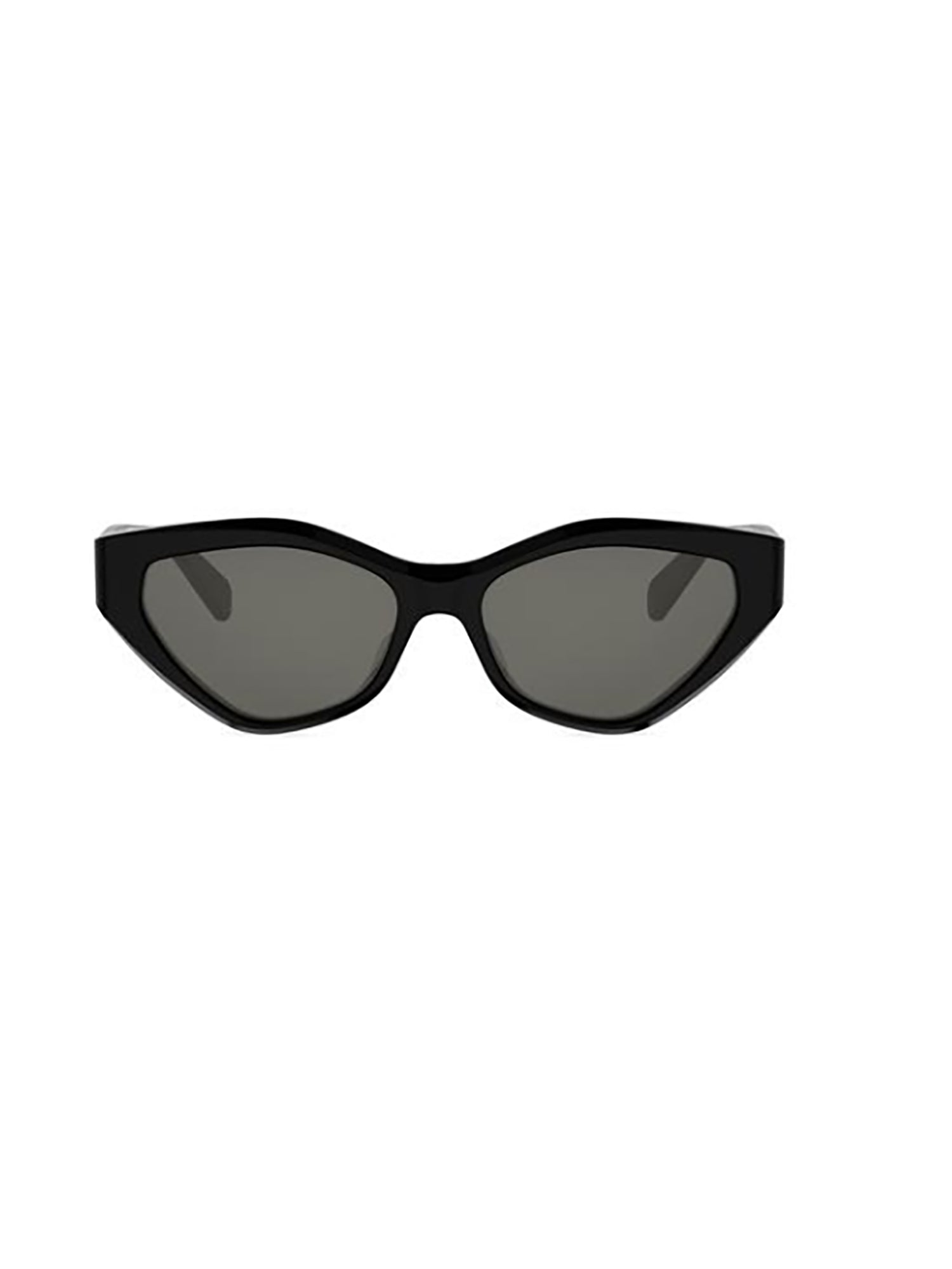 Glossy Black Cat-Eye Sunglasses