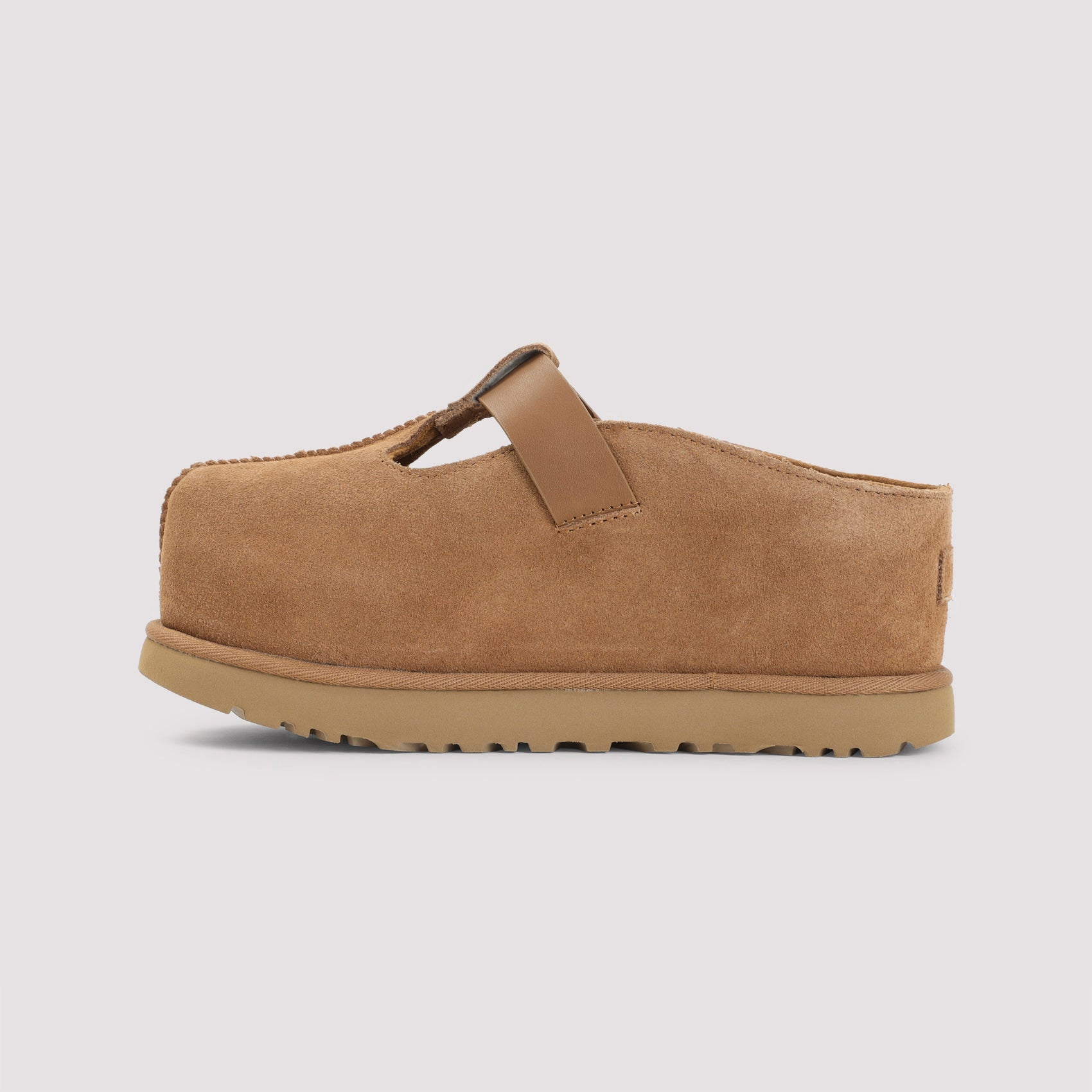 Brown Suede Slip-On Shoes with Adjustable Strap and Cushioned Sole