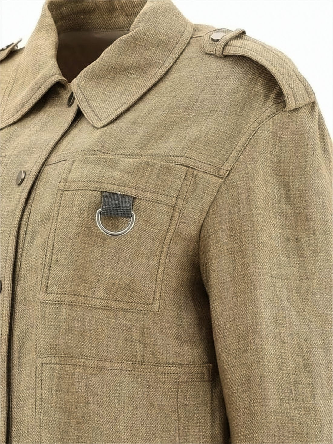 Textured Linen Jacket with Boxy Silhouette