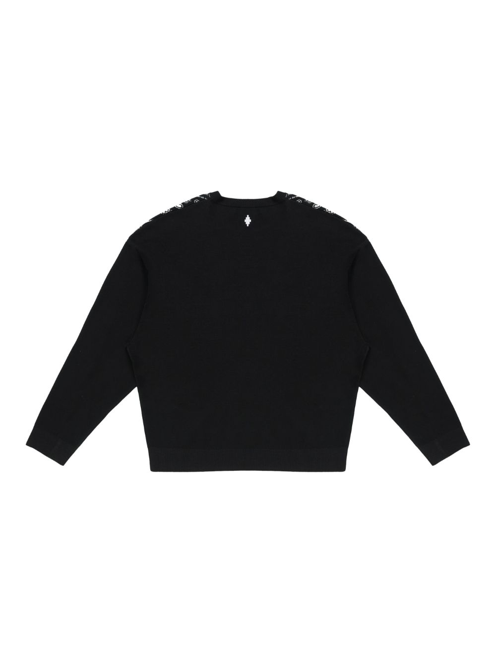 Black Bandana Knit Comfort Crew Neck Sweater