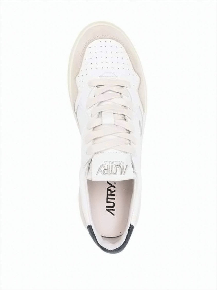 Low-Top Sneakers with Leather and Suede Panels