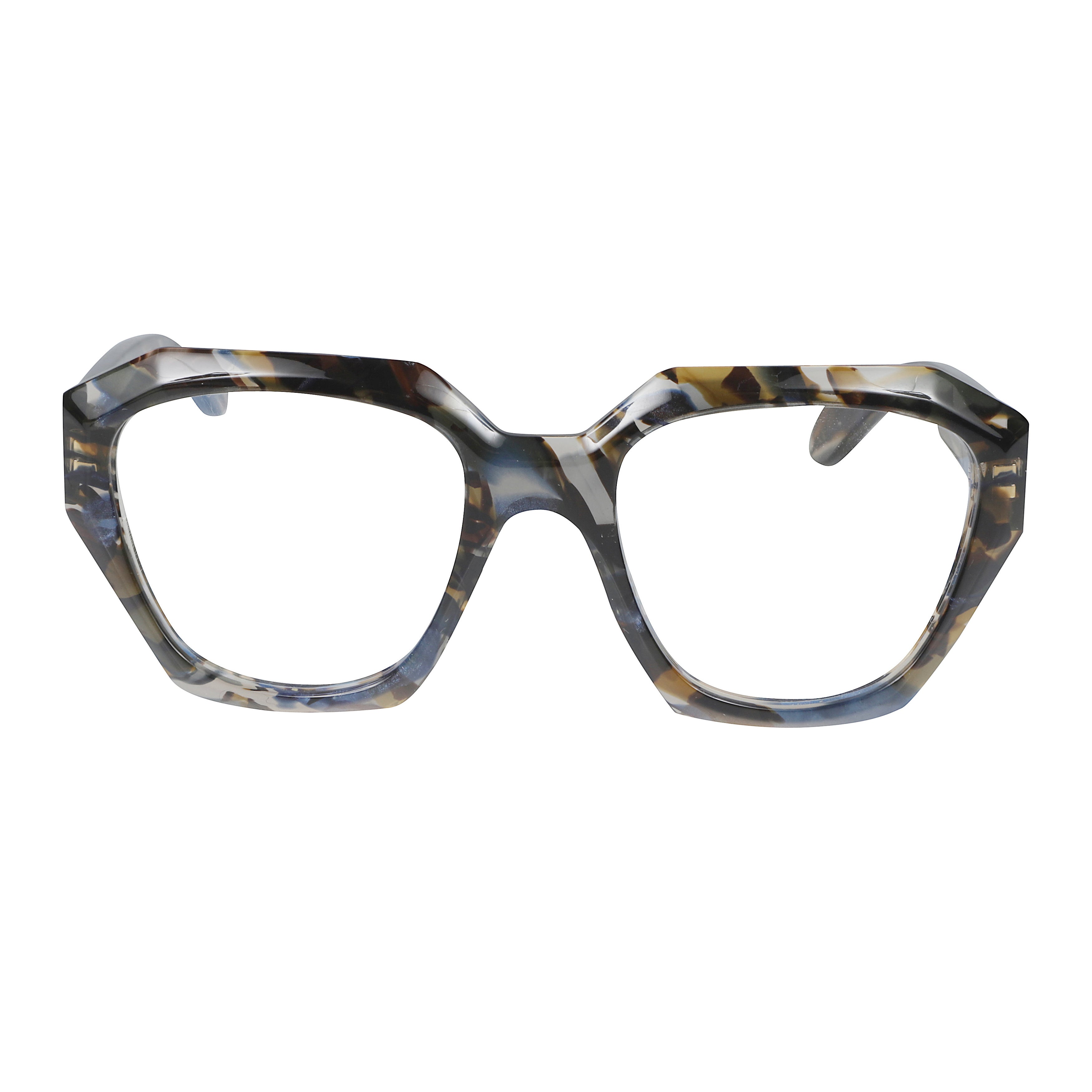 Marilyn/K-V Oversized Geometric Tortoiseshell Eyeglasses